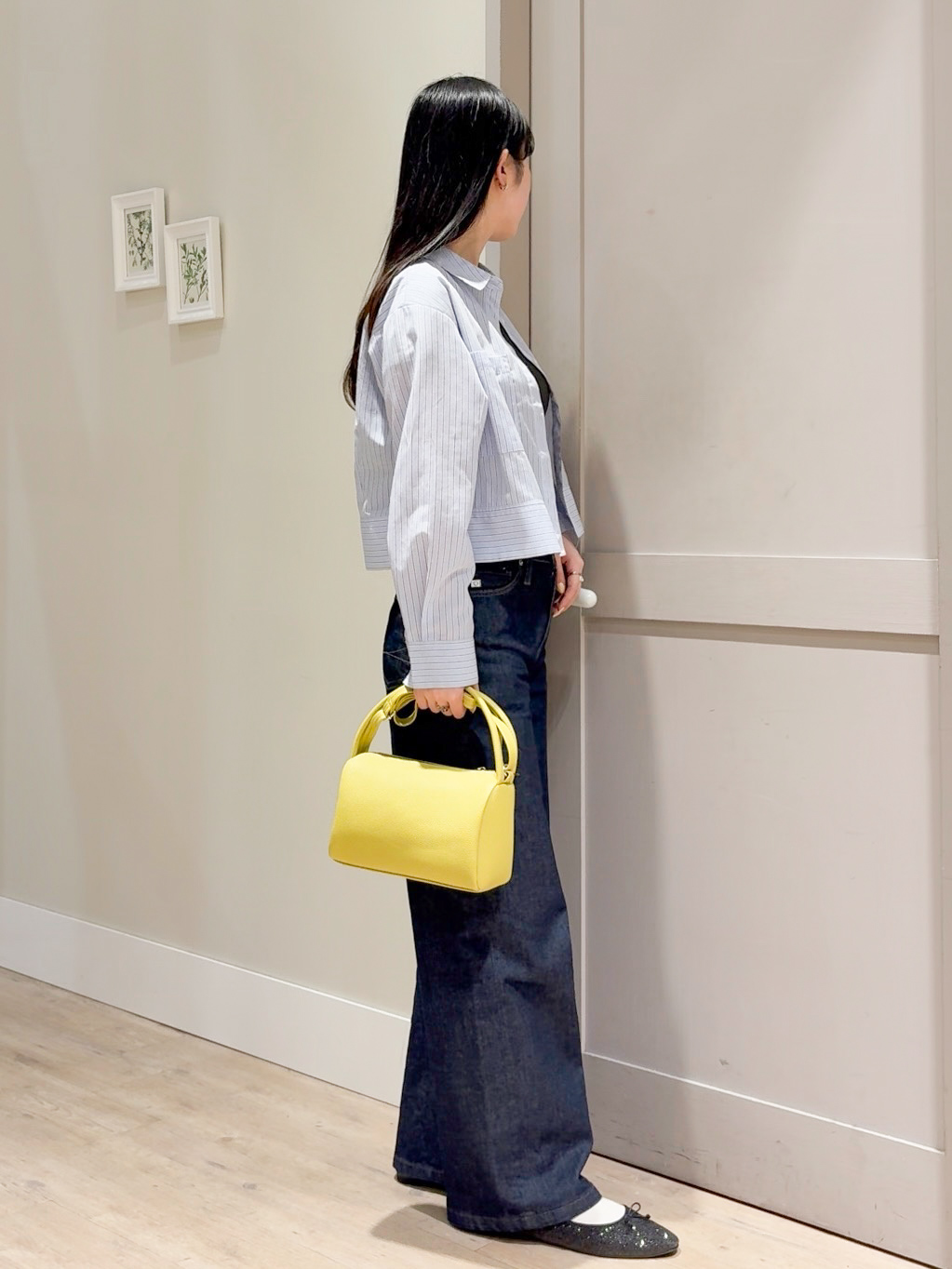 Mayuさんの「grove｜【イージーケア】麻混クロップドシャツ」を使ったコーディネート