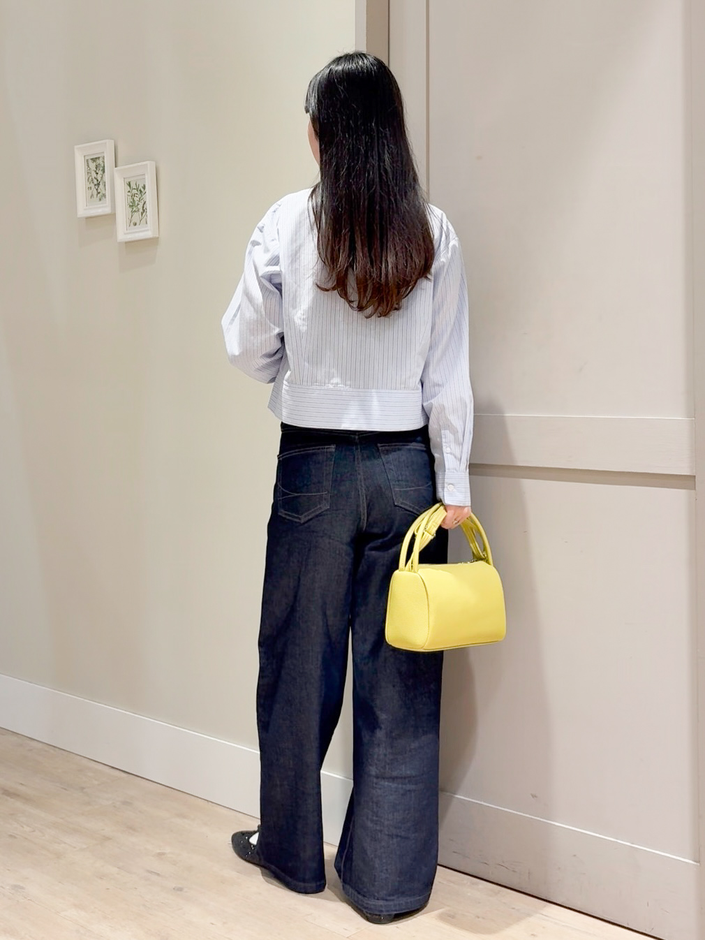 Mayuさんの「grove｜【イージーケア】麻混クロップドシャツ」を使ったコーディネート