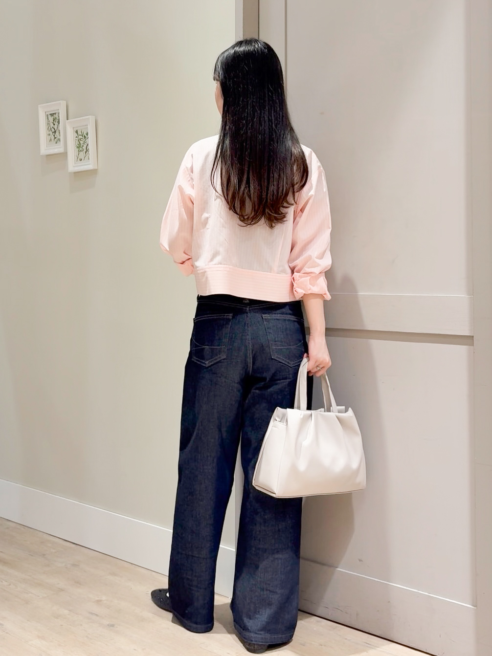 Mayuさんの「grove｜【イージーケア】麻混クロップドシャツ」を使ったコーディネート