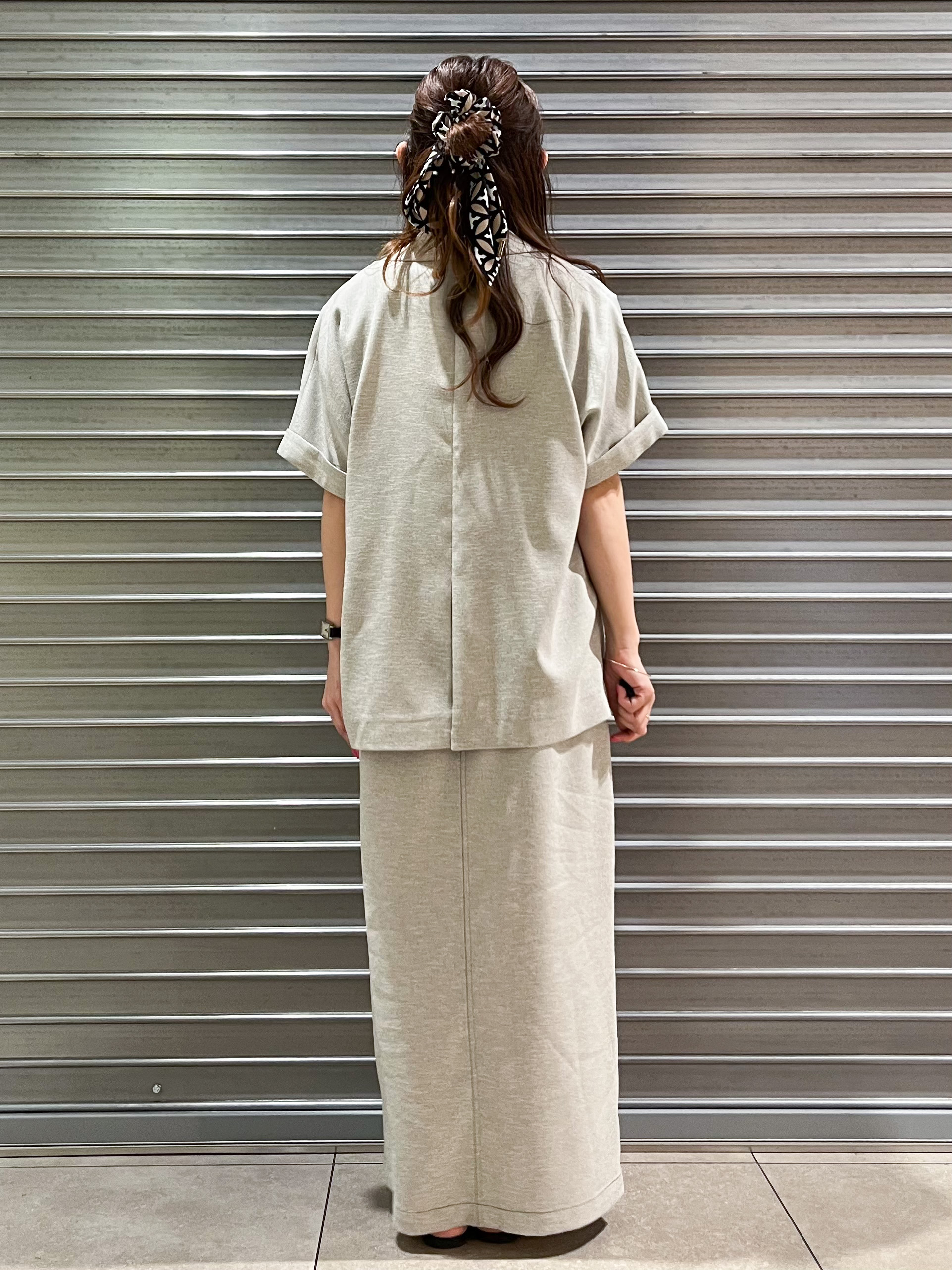 じゅんさんの「DRESSTERIOR｜【セットアップ可/UVカット/接触冷感/吸水速乾】ウォッシャブル リネンライクドルマンジャケット」を使ったコーディネート