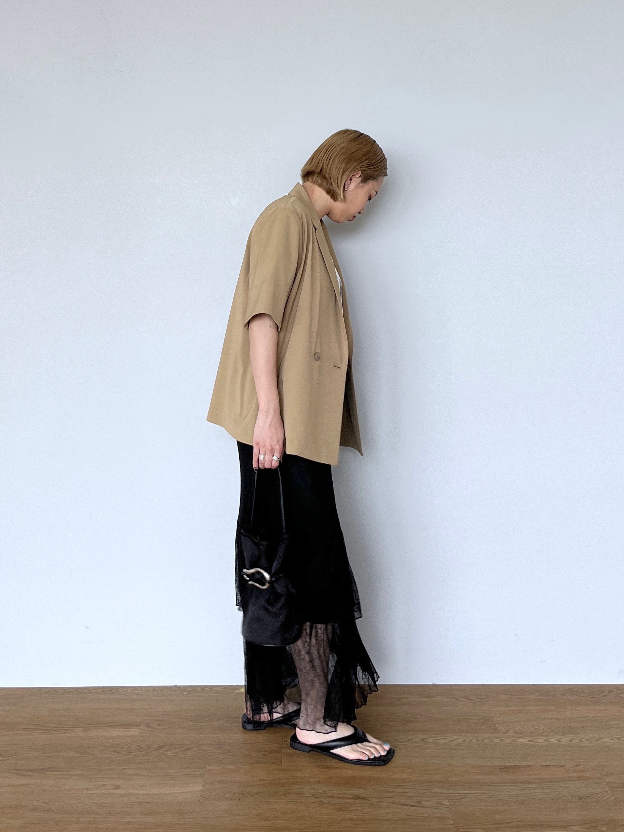 Harukaさんの「INDIVI｜Comfy SET UP｜ハーフスリーブジャケット【セットアップ対応／通勤／接触冷感／UVカット】」を使ったコーディネート