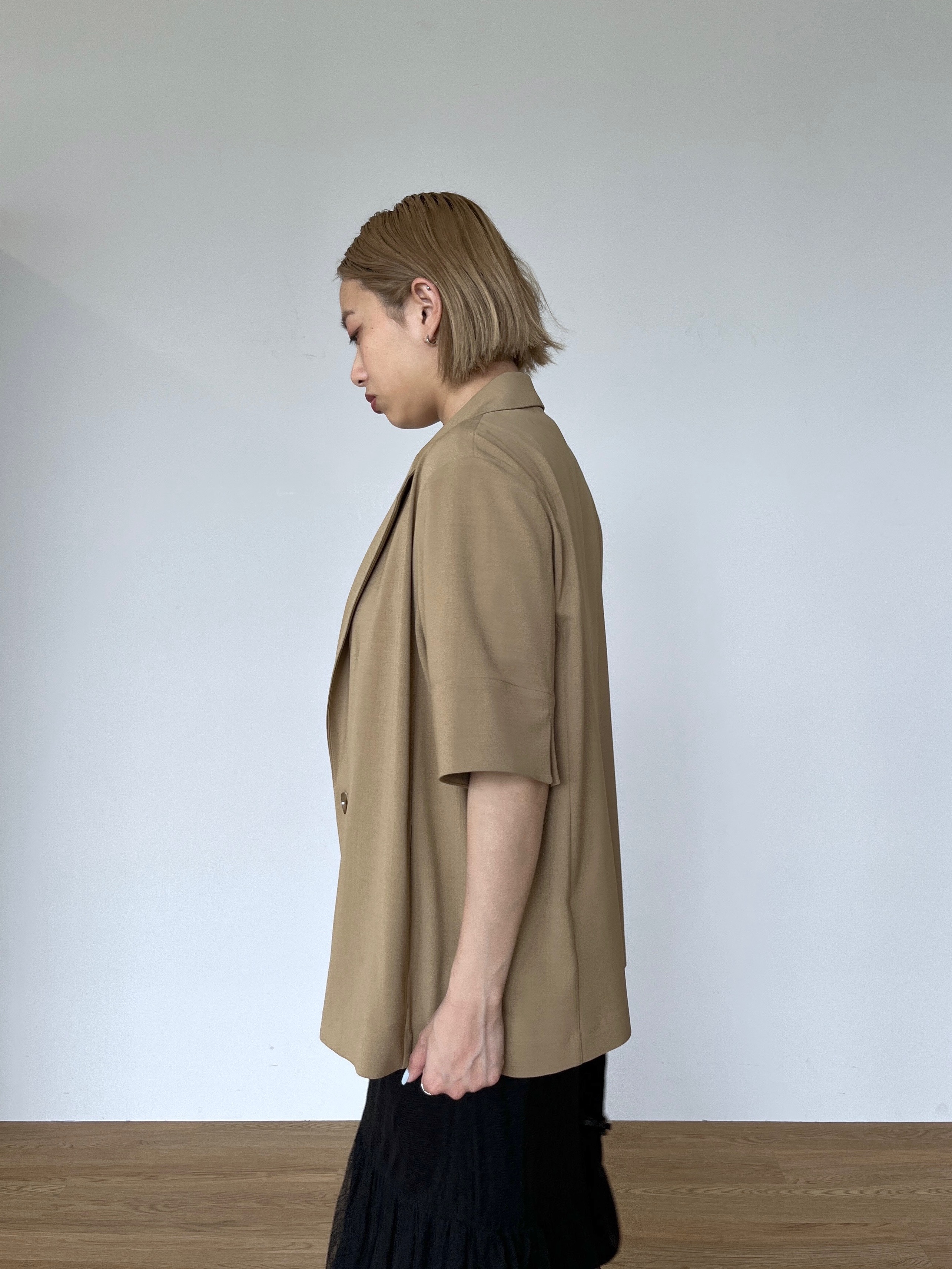 Harukaさんの「INDIVI｜Comfy SET UP｜ハーフスリーブジャケット【セットアップ対応／通勤／接触冷感／UVカット】」を使ったコーディネート