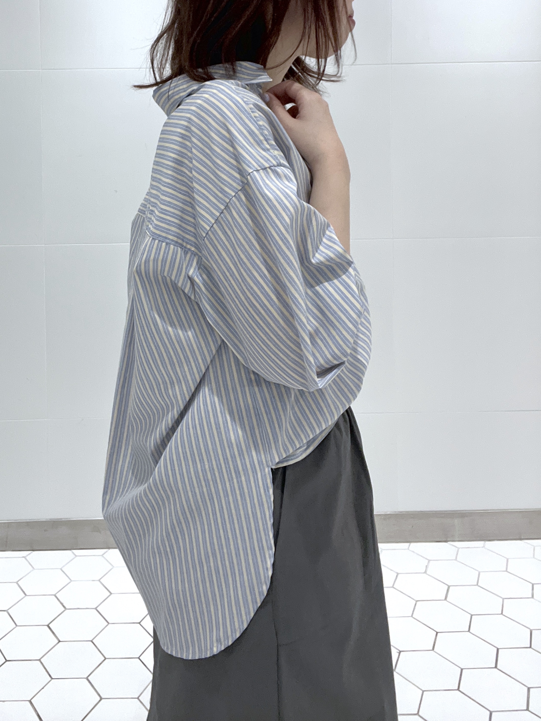 Makinoさんの「Dessin｜【洗える】スキッパーシャツブラウス」を使ったコーディネート