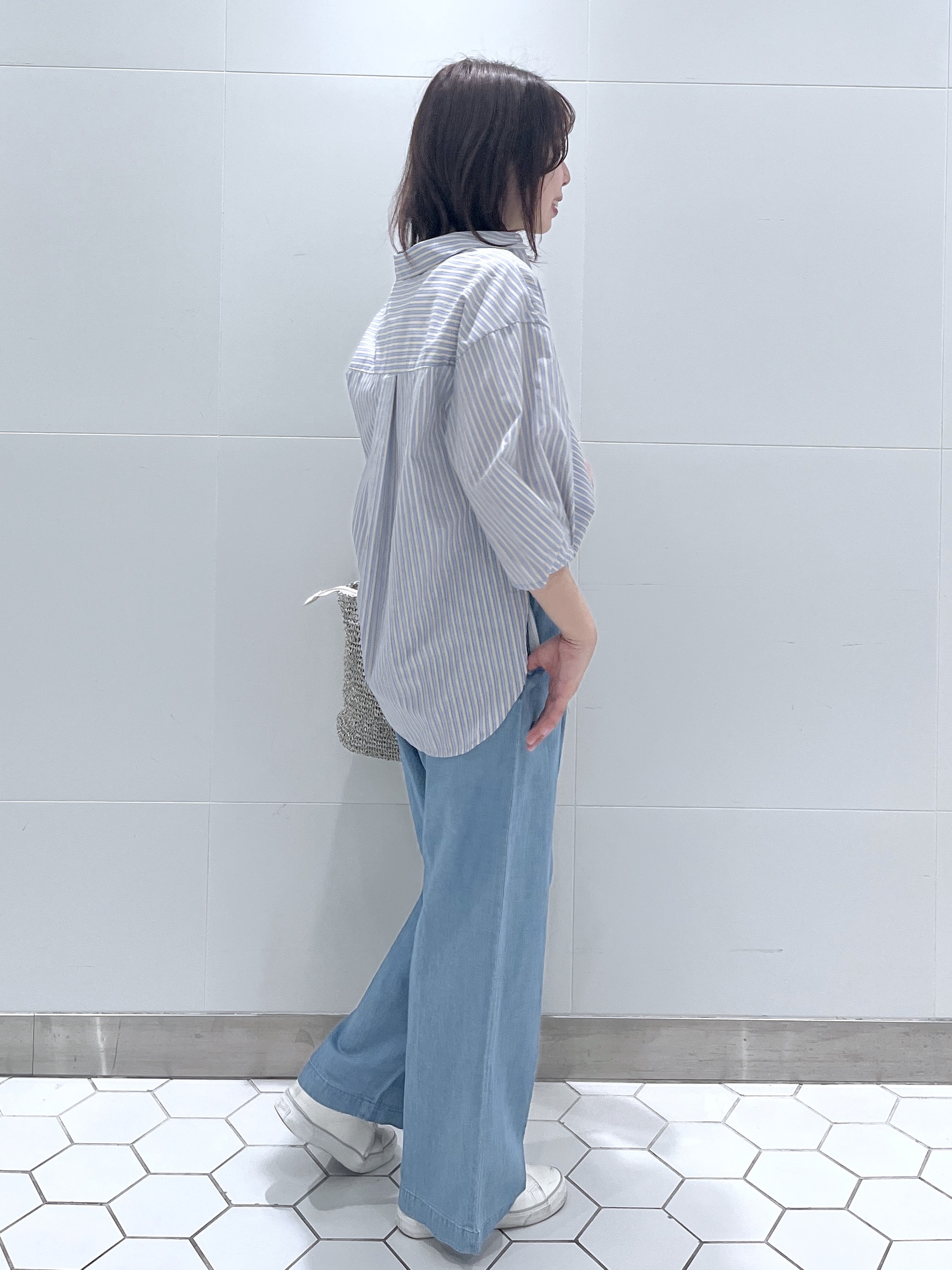 Makinoさんの「Dessin｜【洗える】スキッパーシャツブラウス」を使ったコーディネート