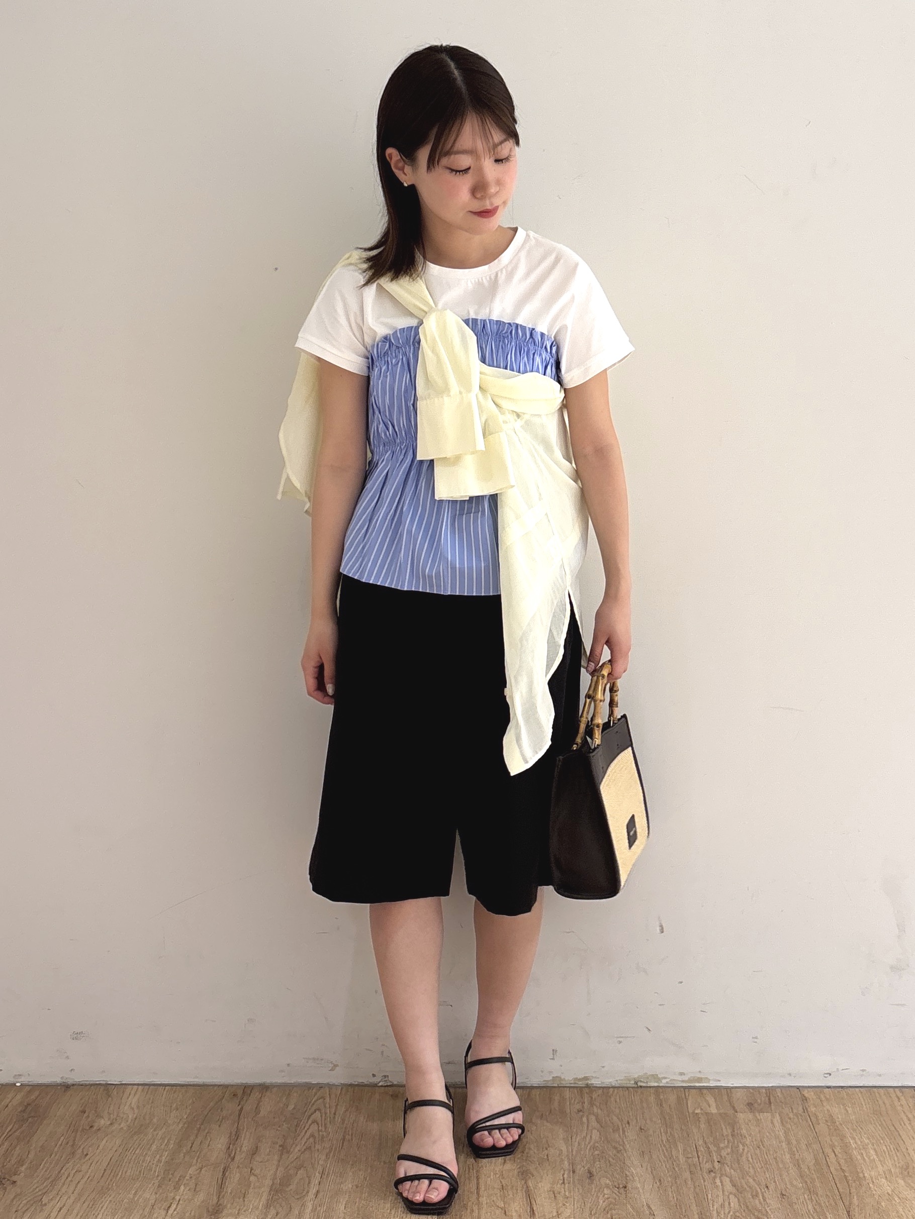 mireiさんの「OPAQUE.CLIP｜シアーローンシャツ【洗濯機OK】」を使ったコーディネート