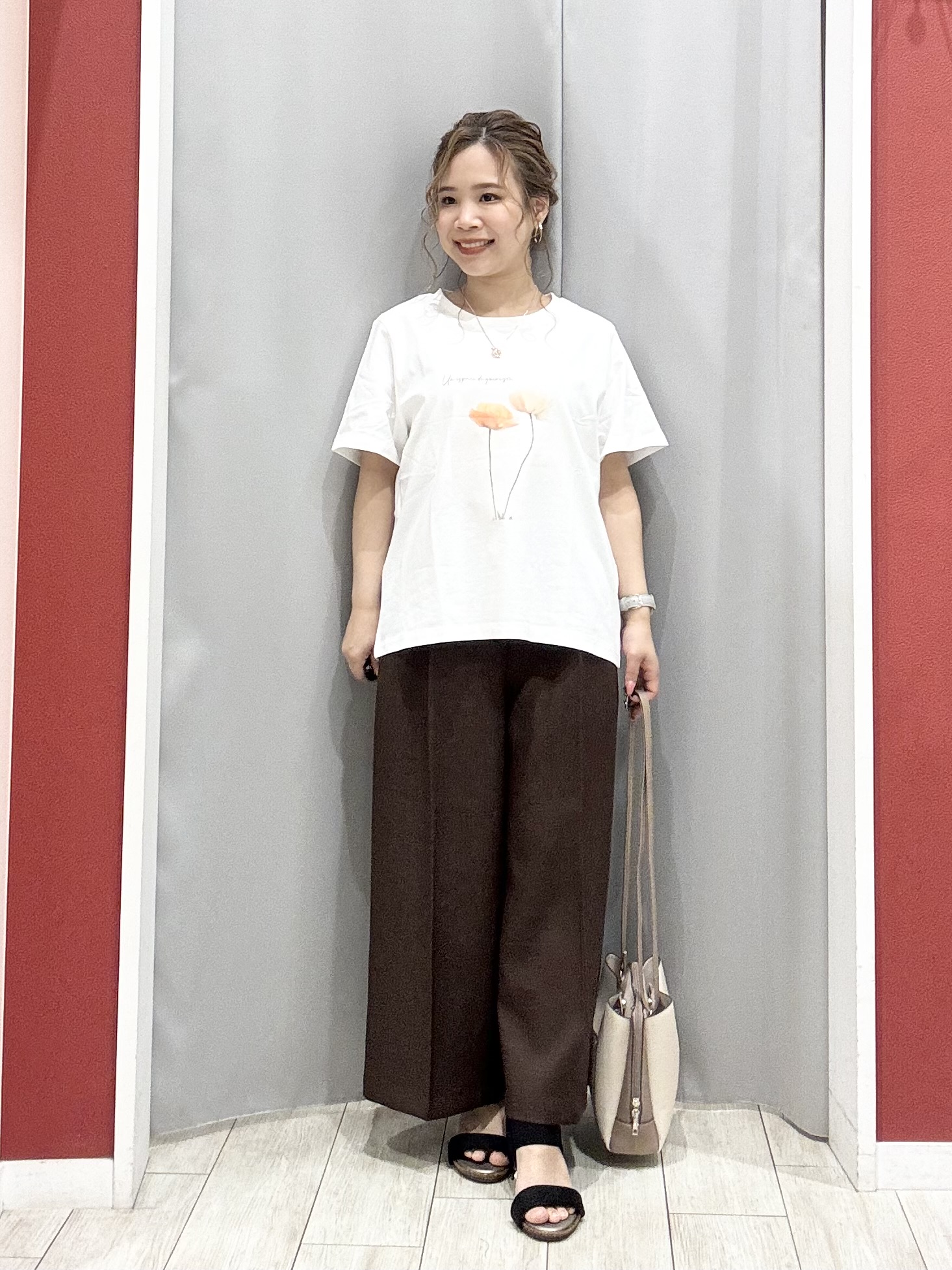 shioさんの「SHOO･LA･RUE｜【S-LL】大人のシアー感 風合い楽しむバンドカラーシャツ」を使ったコーディネート