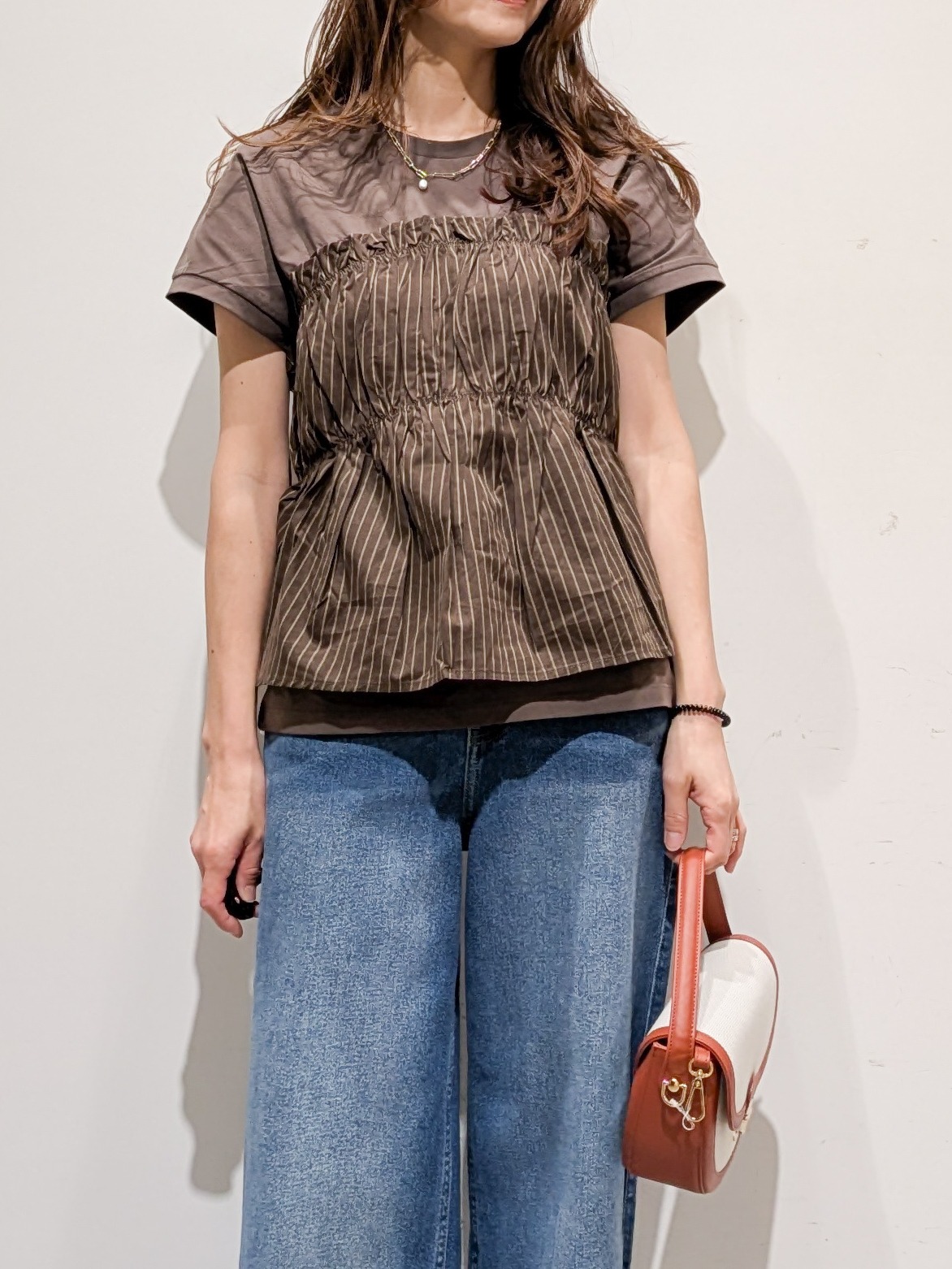 machiさんの「OPAQUE.CLIP｜ビスチェドッキングTシャツ【洗濯機OK】」を使ったコーディネート