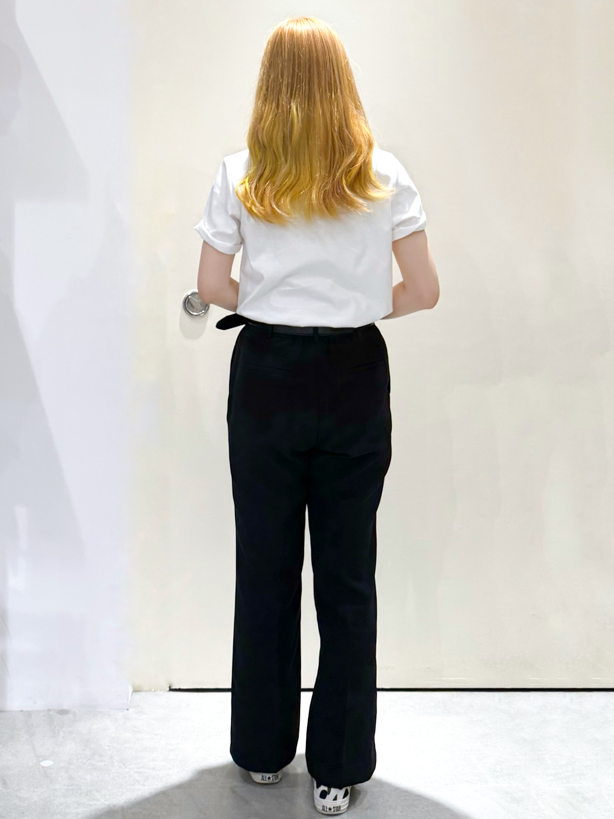 sayaさんの「OPAQUE.CLIP｜オーガニックコットン混ベーシックTシャツ【洗濯機OK】《SS～LL》」を使ったコーディネート