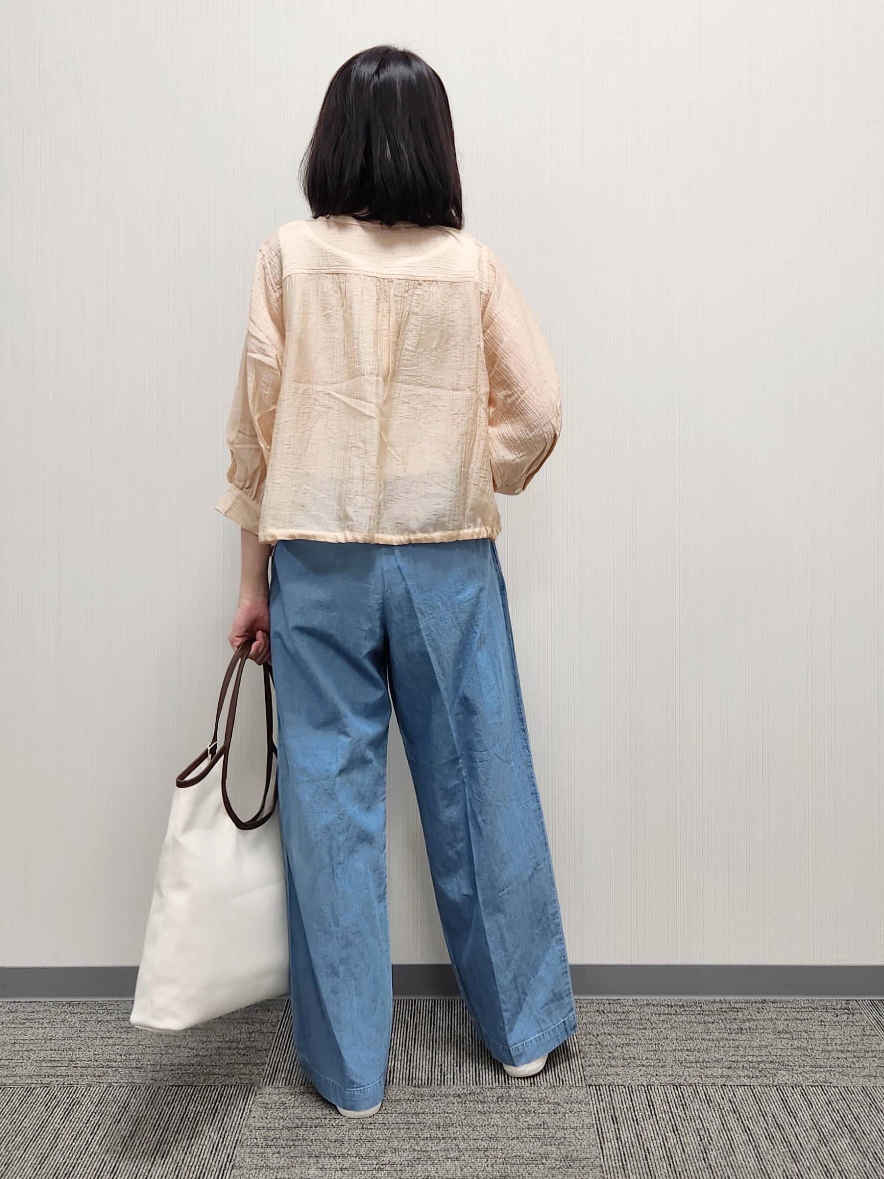 naraさんの「Dessin｜【洗える】シアードロストブラウス」を使ったコーディネート
