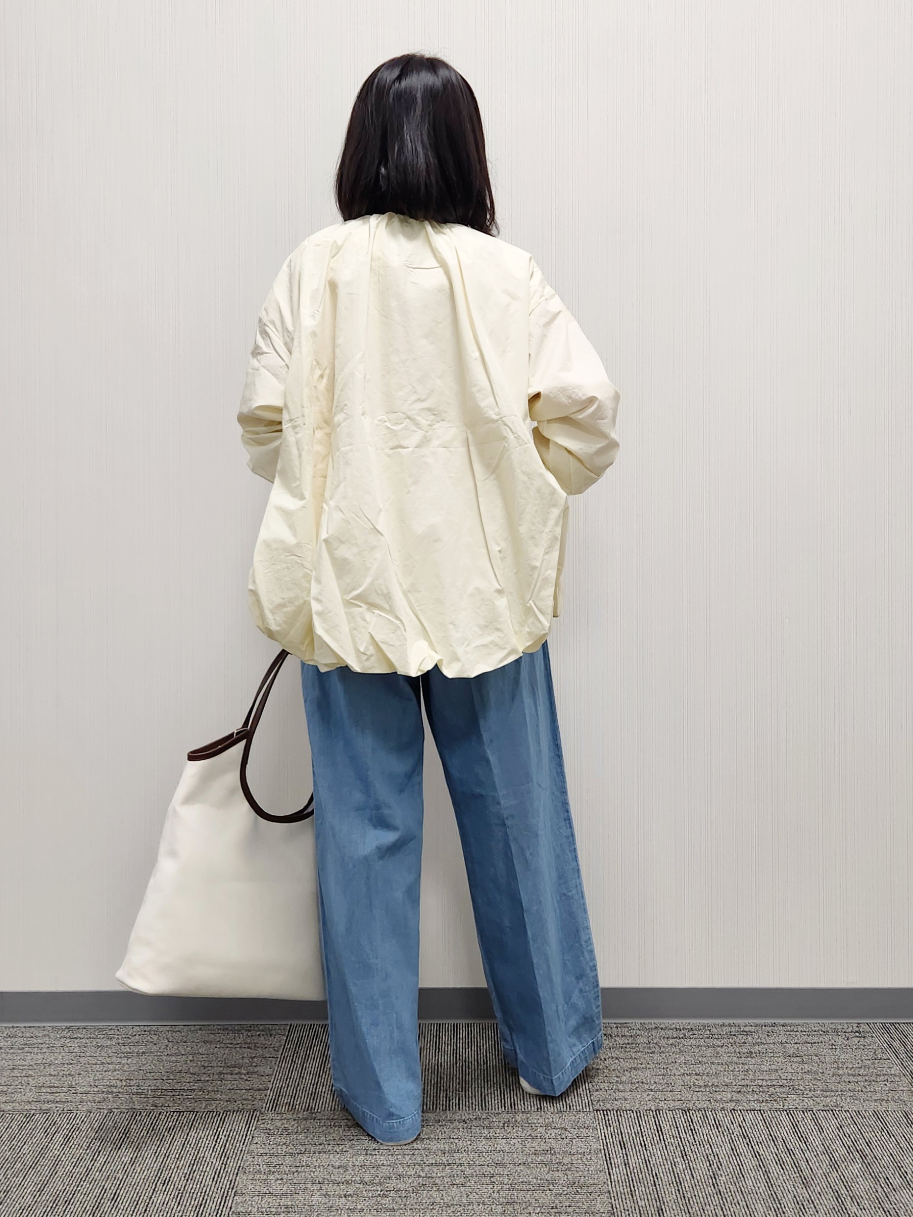 naraさんの「Dessin｜【洗える】コットンナイロンバルーンヘムブルゾン」を使ったコーディネート