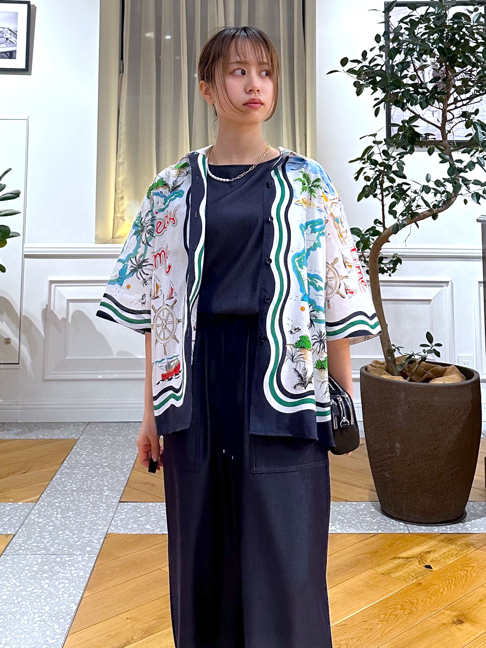 なべこさんの「DRESSTERIOR｜◆【ウォッシャブル】フレンチスリーブ コンビネゾン」を使ったコーディネート