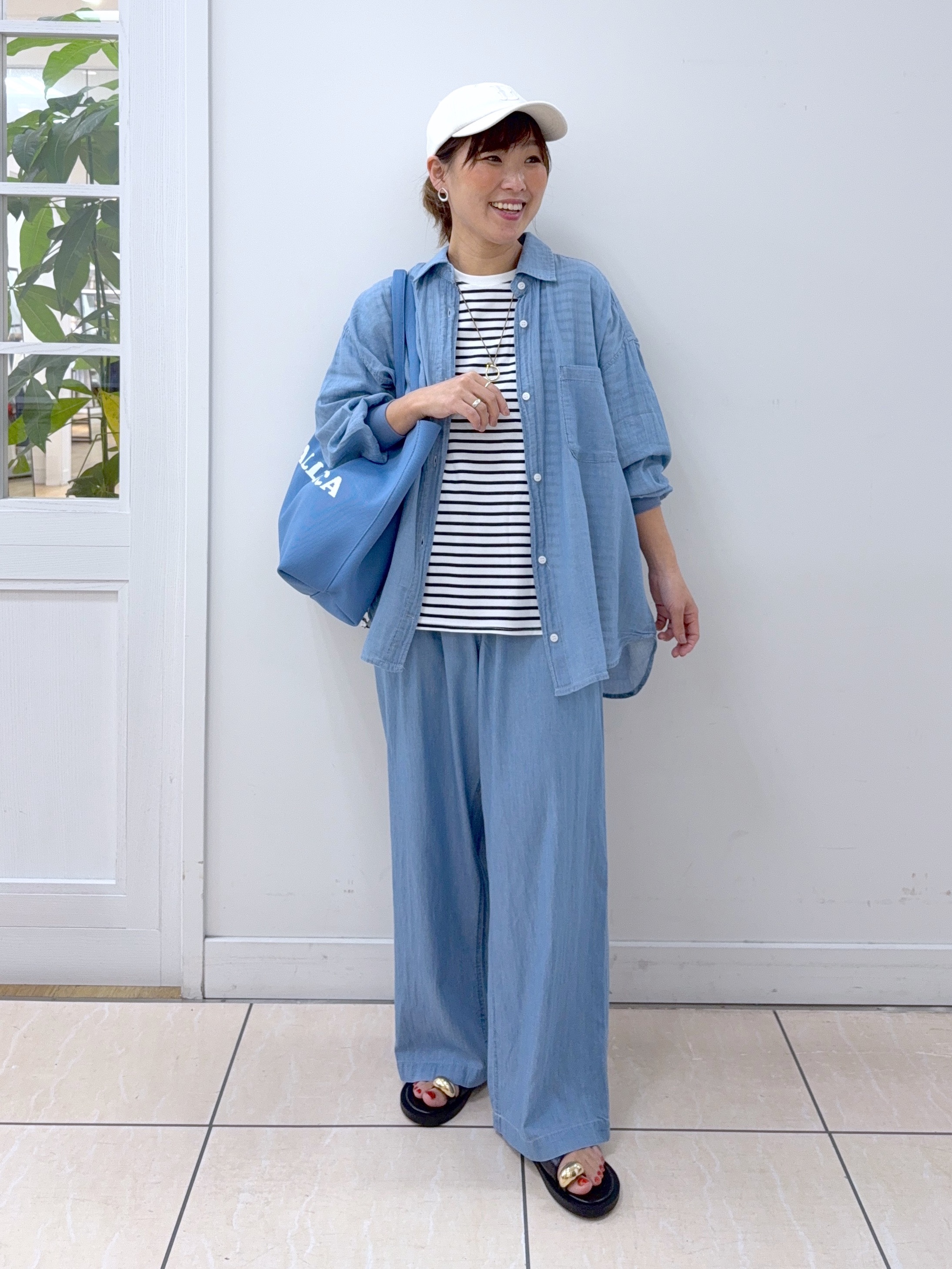 Osawaさんの「Dessin｜【ユニセックス／リンクコーデ】  ロゴ刺繍キャップ」を使ったコーディネート