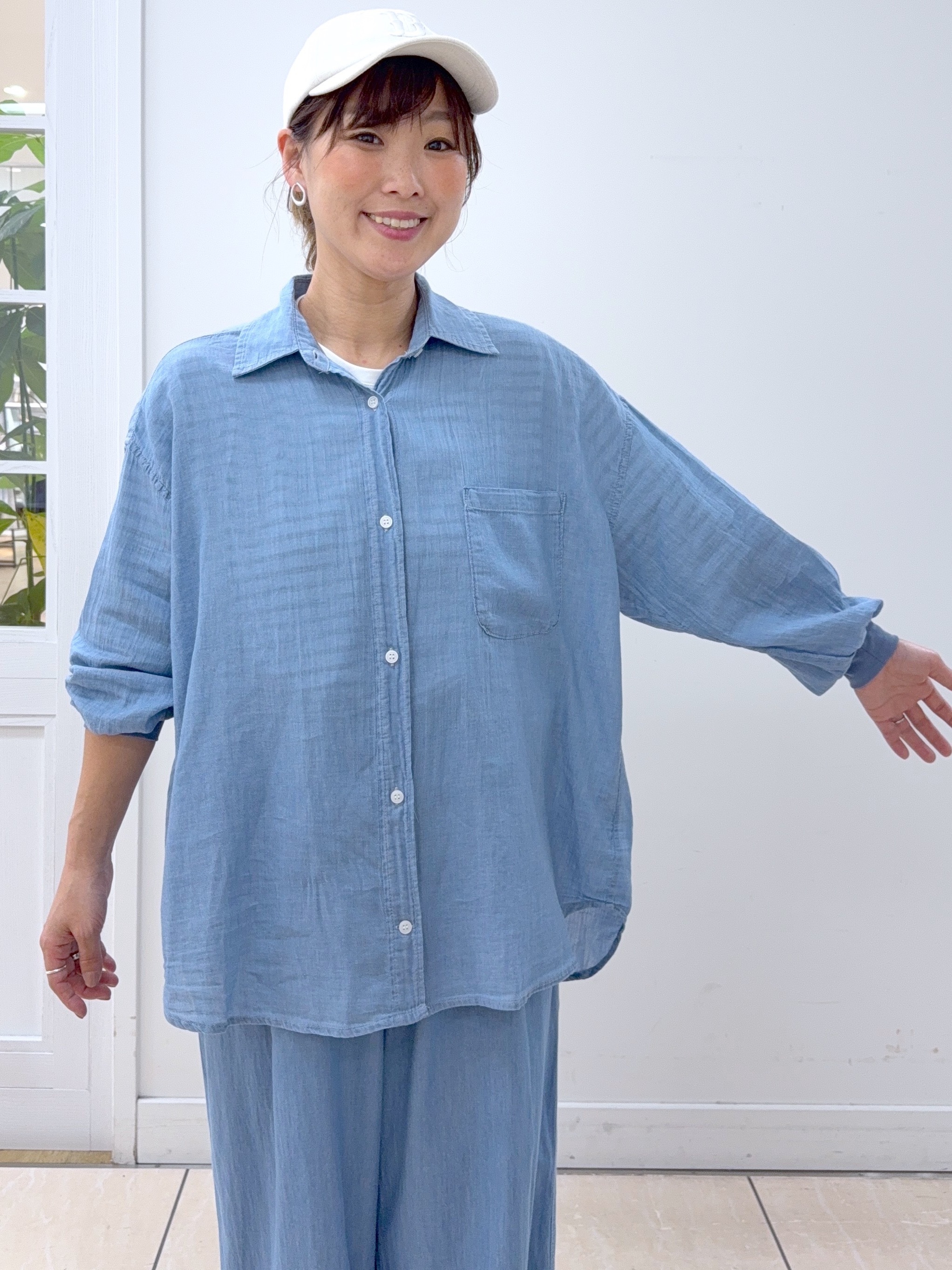 Osawaさんの「Dessin｜【ユニセックス／リンクコーデ】  ロゴ刺繍キャップ」を使ったコーディネート