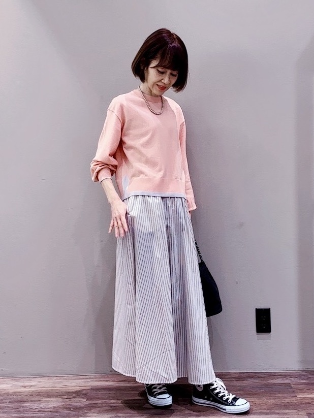 Satoさんの「Dessin｜【洗える】バイカラーデザインニット」を使ったコーディネート