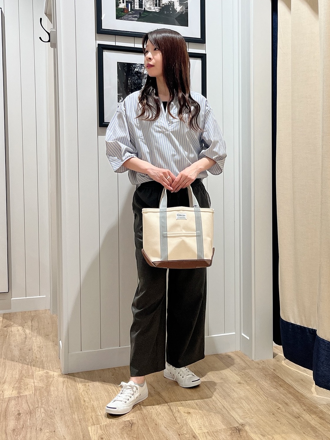 mihoさんの「Dessin｜【洗える】スキッパーシャツブラウス」を使ったコーディネート
