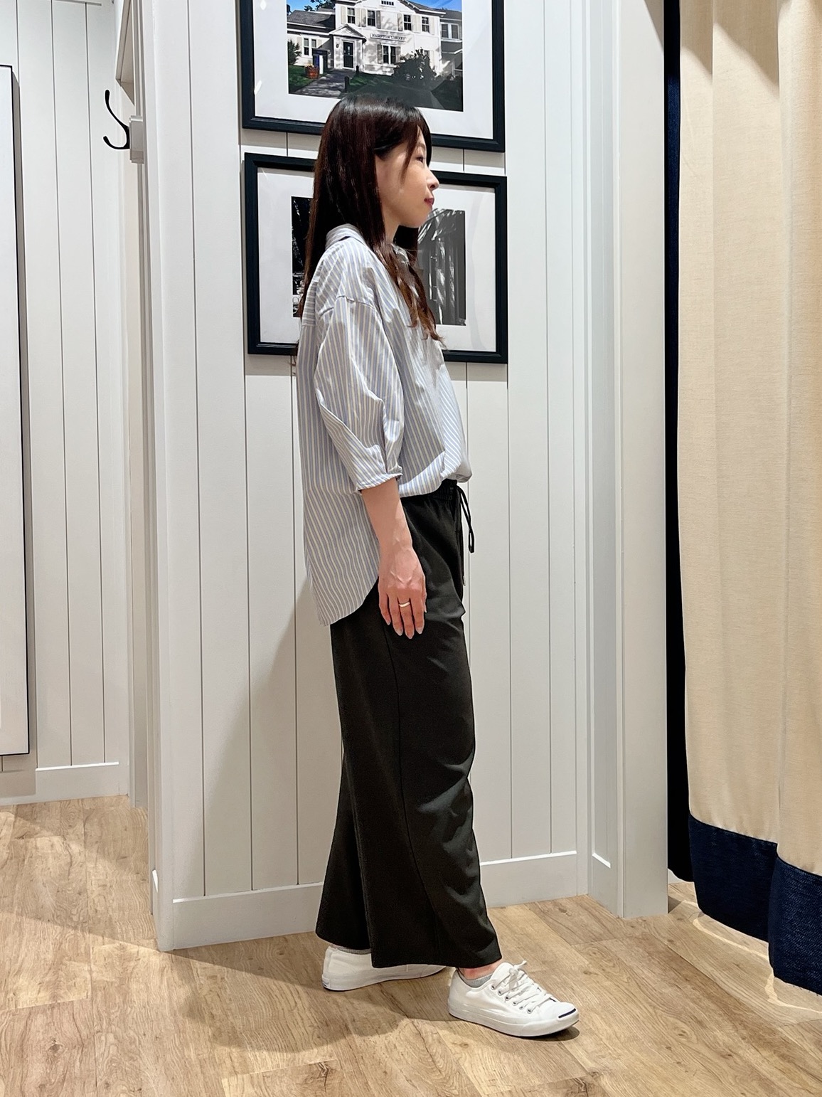 mihoさんの「Dessin｜【洗える】スキッパーシャツブラウス」を使ったコーディネート