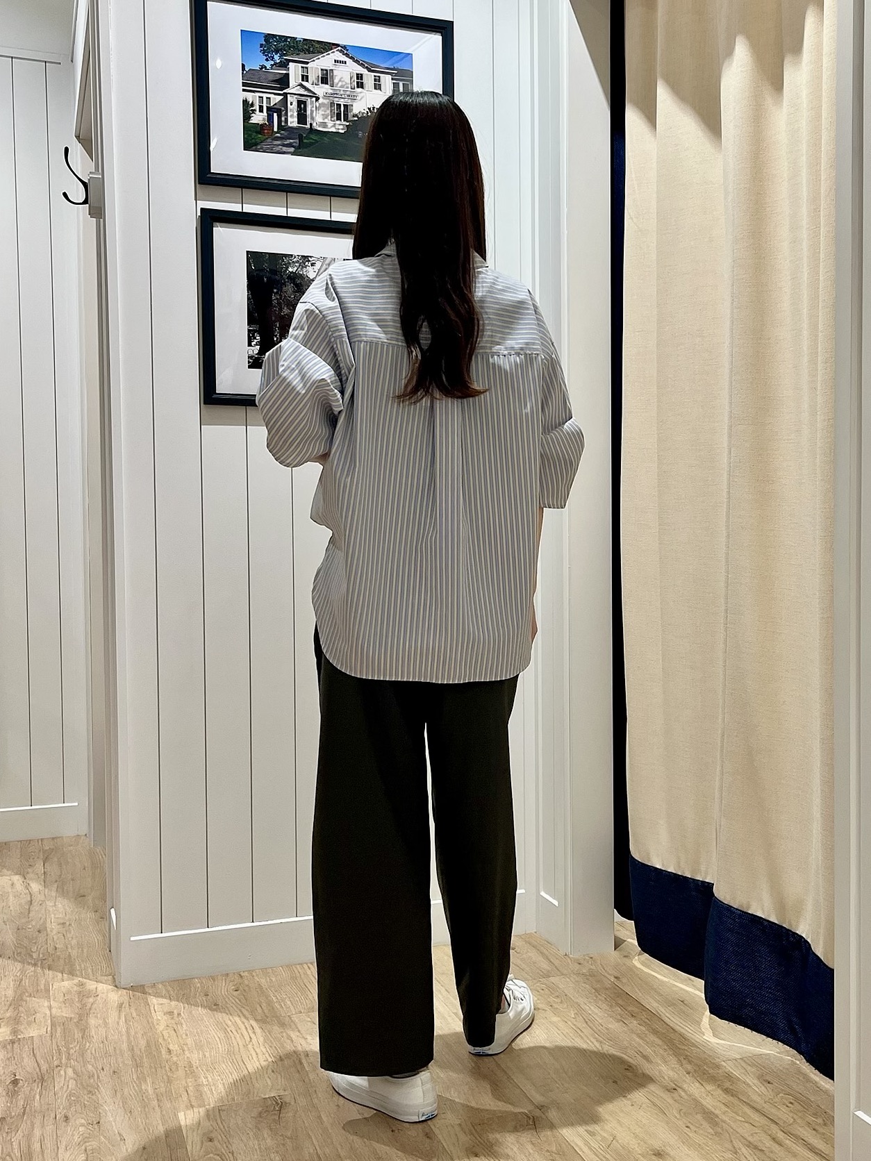 mihoさんの「Dessin｜【洗える】スキッパーシャツブラウス」を使ったコーディネート
