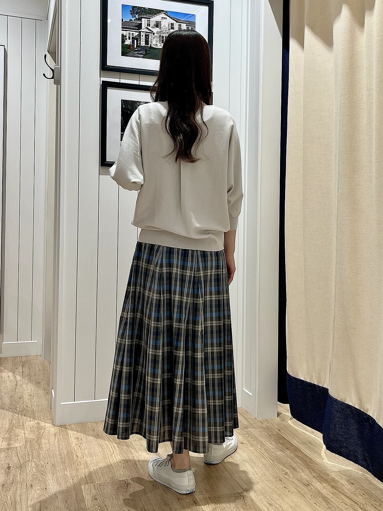mihoさんの「Dessin｜【360度可愛い】バックヘンリーカットソー5分袖」を使ったコーディネート