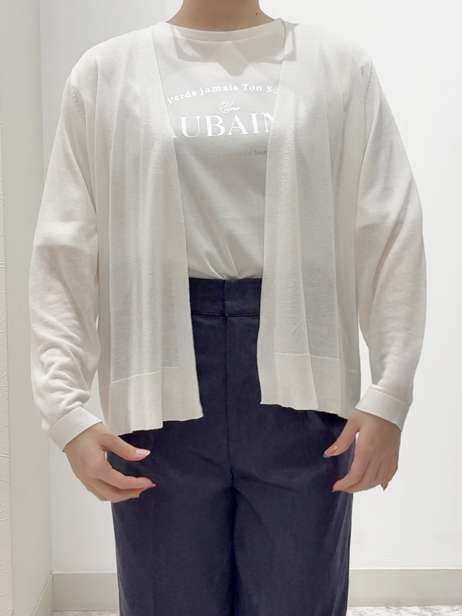 しかっちさんの「grove｜【UVカット/接触冷感】プリントアソート5分袖Tシャツ」を使ったコーディネート