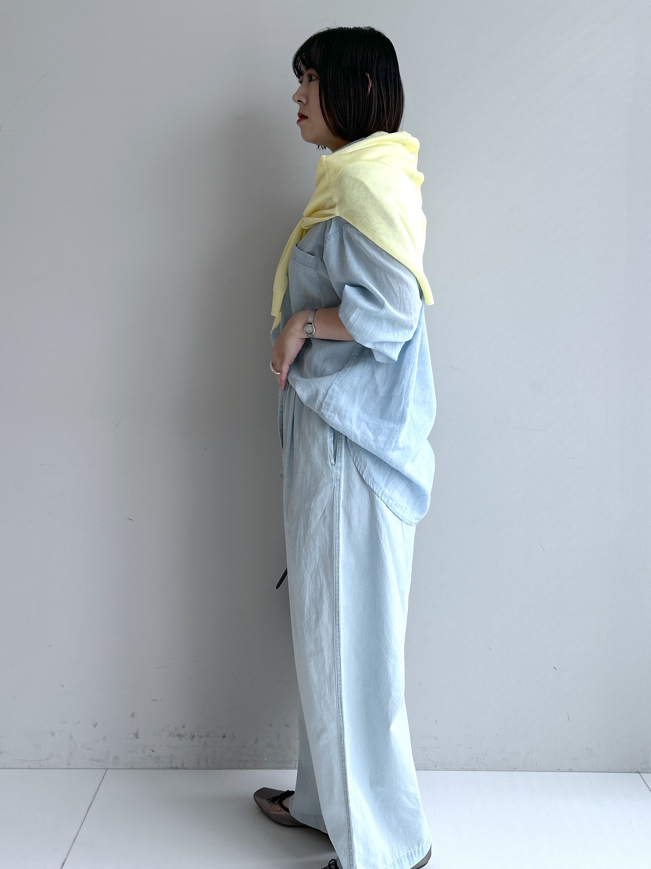 Hirokaさんの「Dessin｜【セットアップ可/洗える】2オンスシアーデニムシャツ」を使ったコーディネート