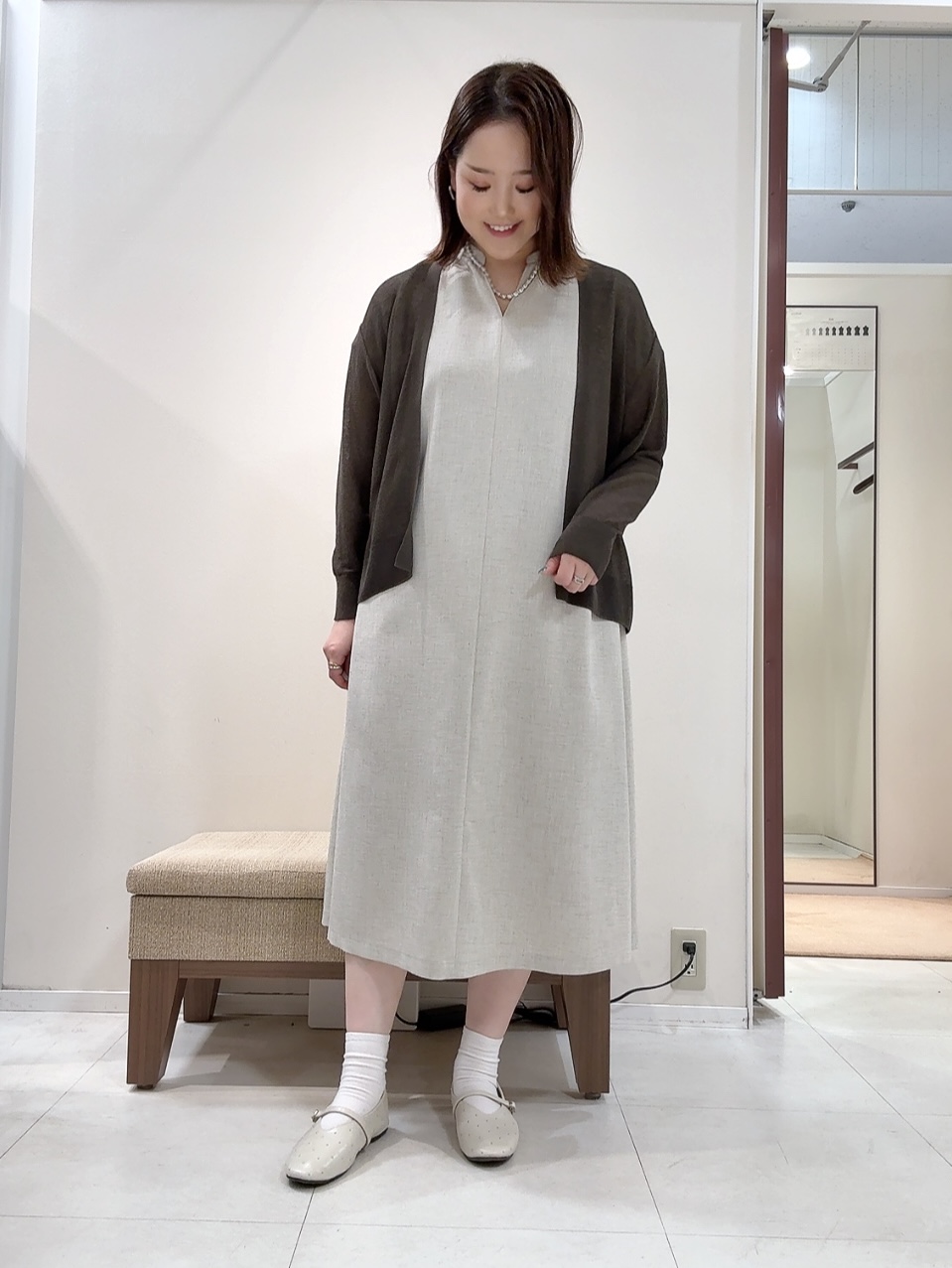 YUIさんの「UNTITLED｜【日除け・冷房対策に】コットンリネンカーディガン」を使ったコーディネート