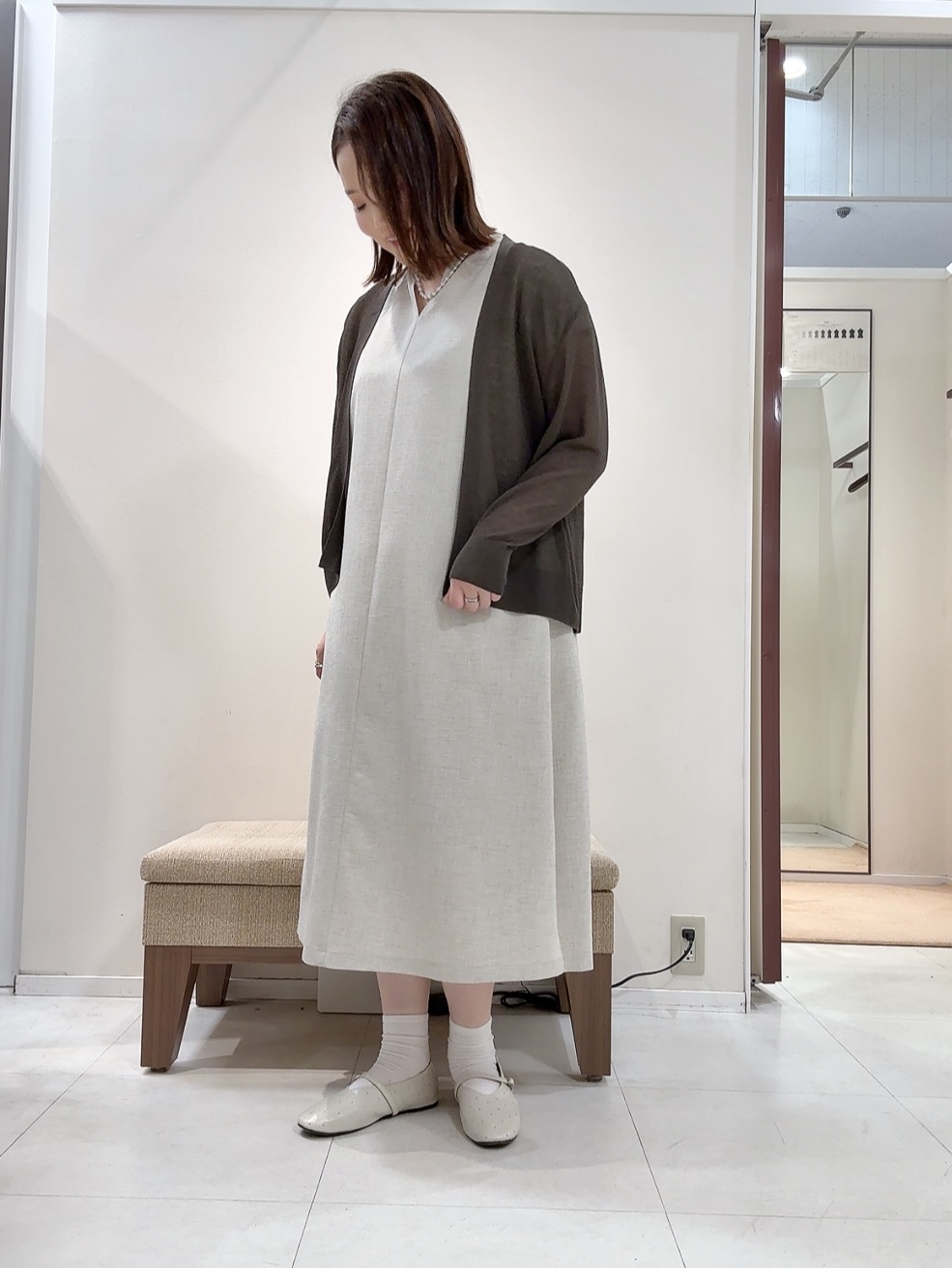 YUIさんの「UNTITLED｜【日除け・冷房対策に】コットンリネンカーディガン」を使ったコーディネート