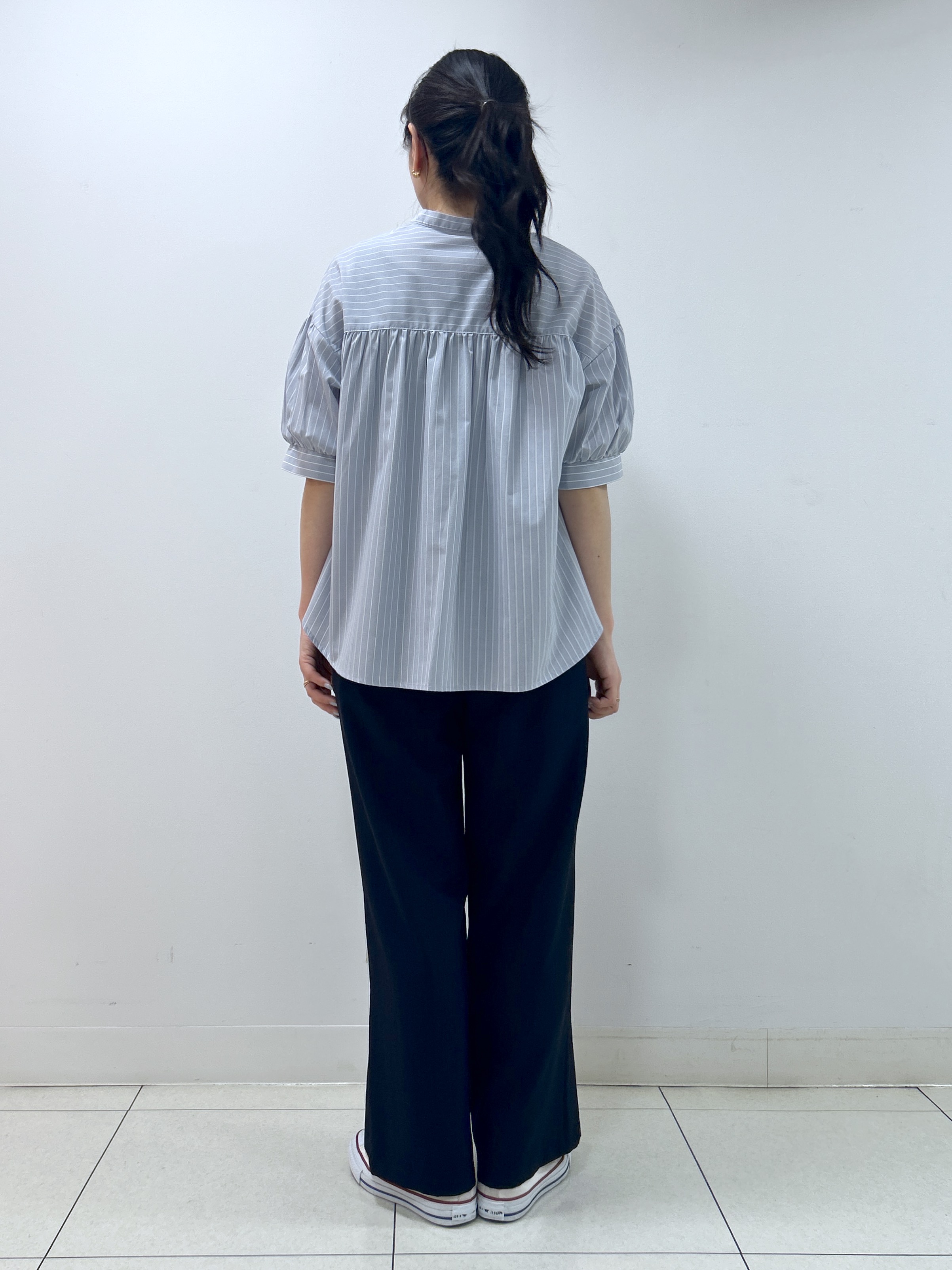 Kaiさんの「Dessin｜【洗える】ストライプスキッパーシャツ」を使ったコーディネート