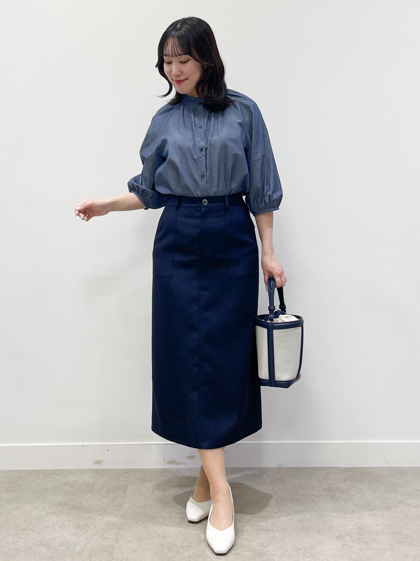 yukariさんの「Reflect｜プチハイネック フリルデザインブラウス」を使ったコーディネート