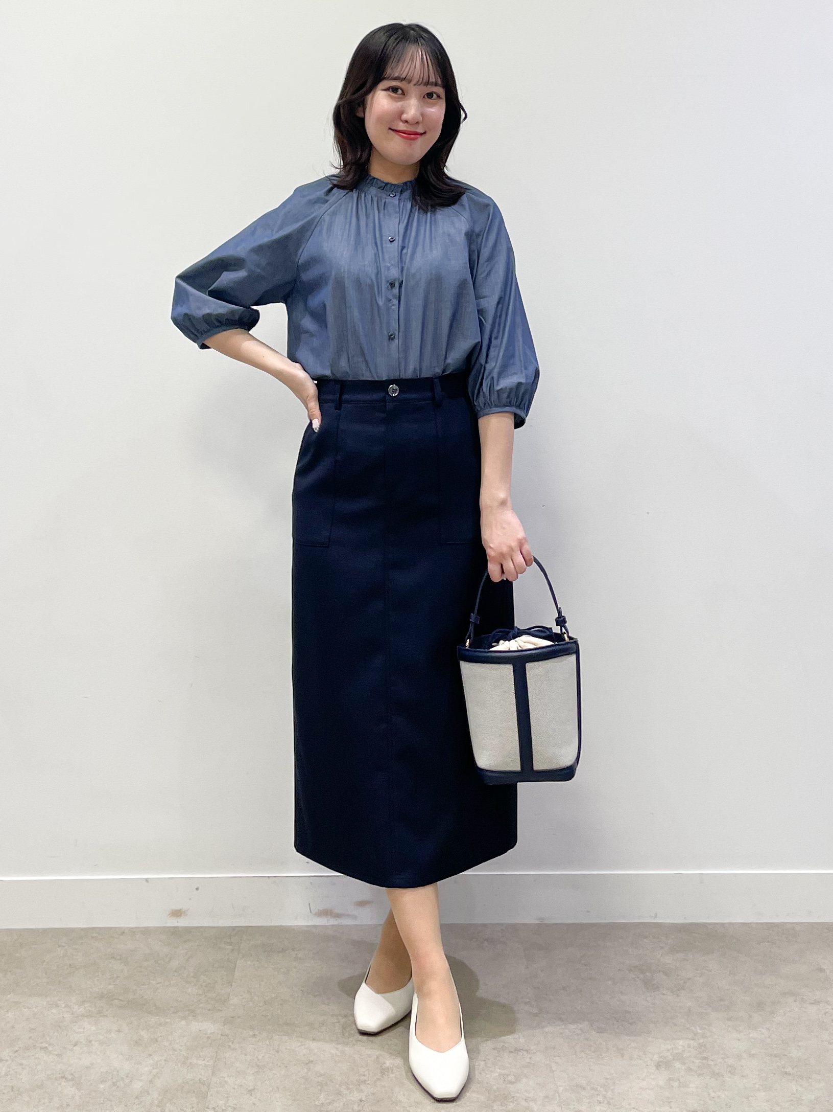 yukariさんの「Reflect｜プチハイネック フリルデザインブラウス」を使ったコーディネート