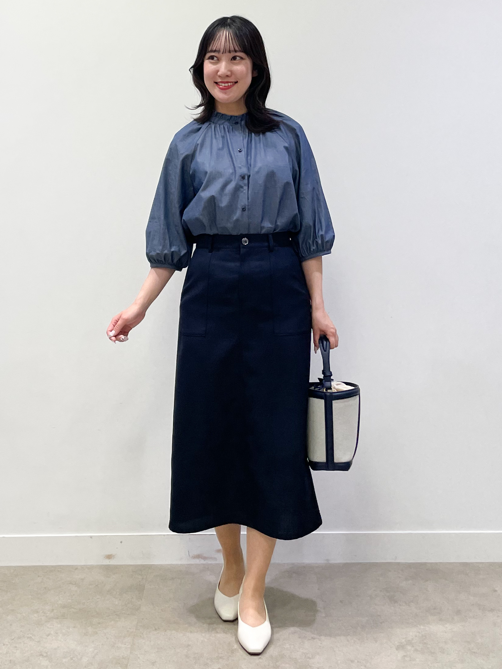 yukariさんの「Reflect｜プチハイネック フリルデザインブラウス」を使ったコーディネート