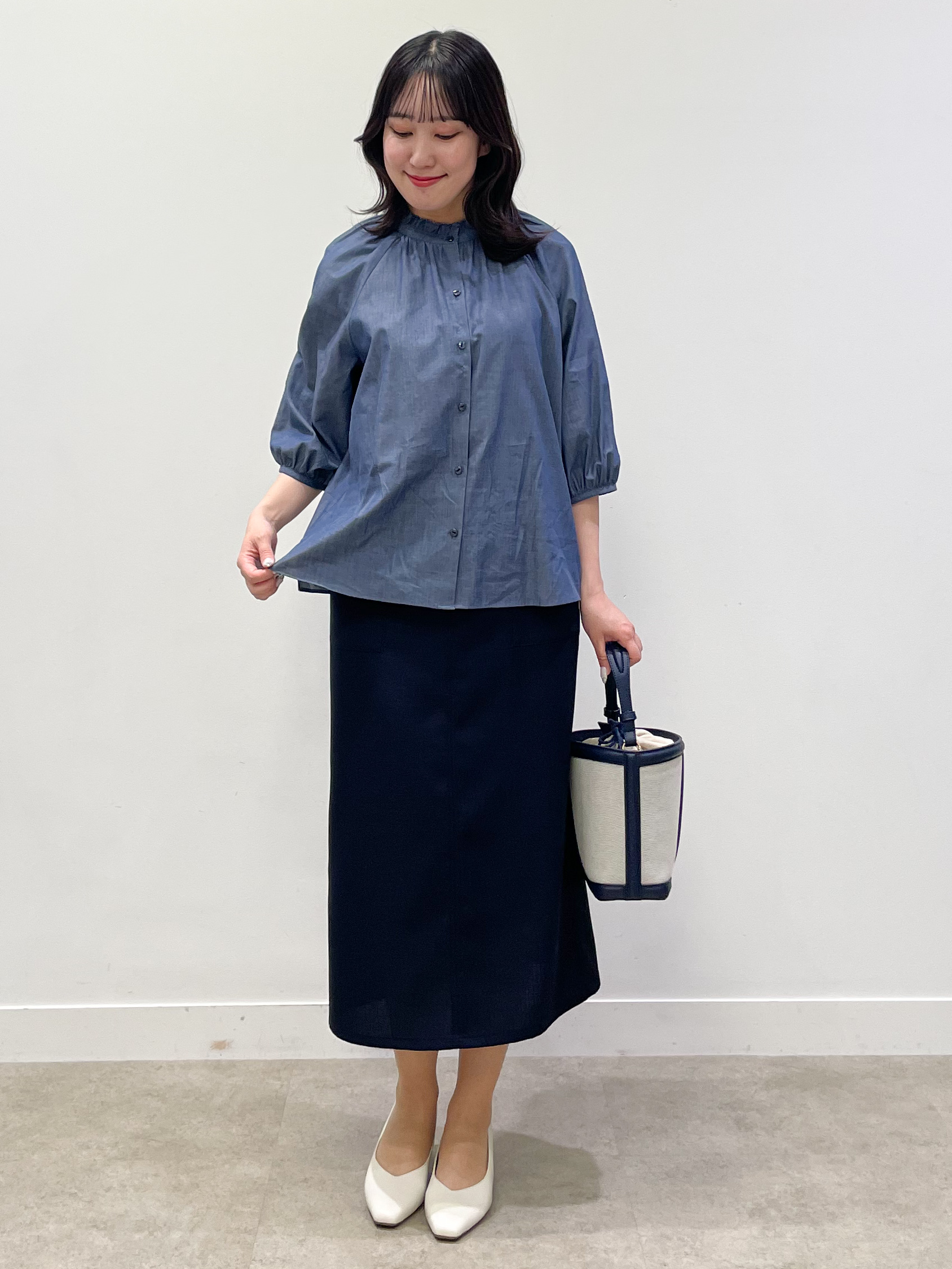 yukariさんの「Reflect｜プチハイネック フリルデザインブラウス」を使ったコーディネート