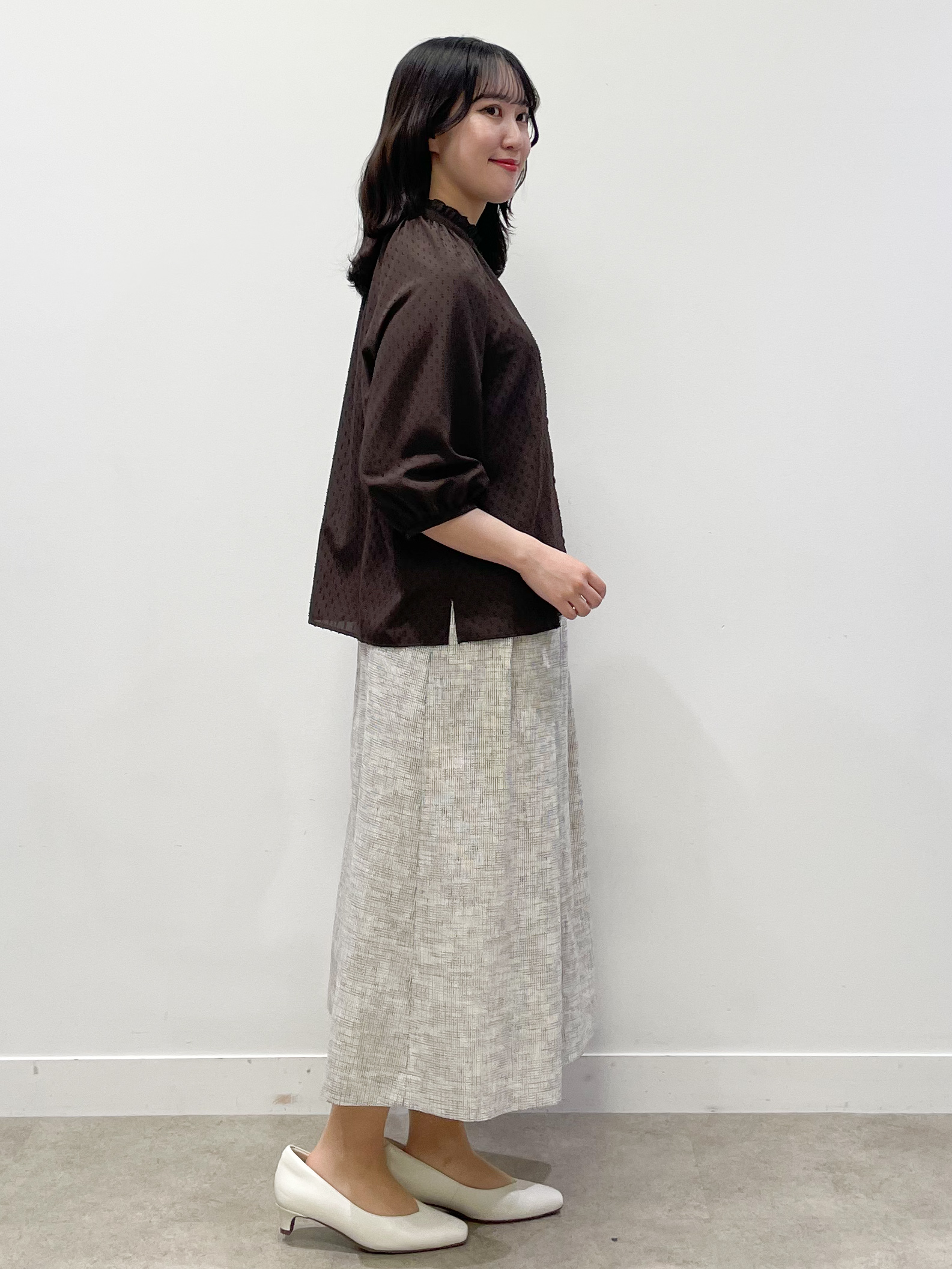 yukariさんの「Reflect｜プチハイネック フリルデザインブラウス」を使ったコーディネート