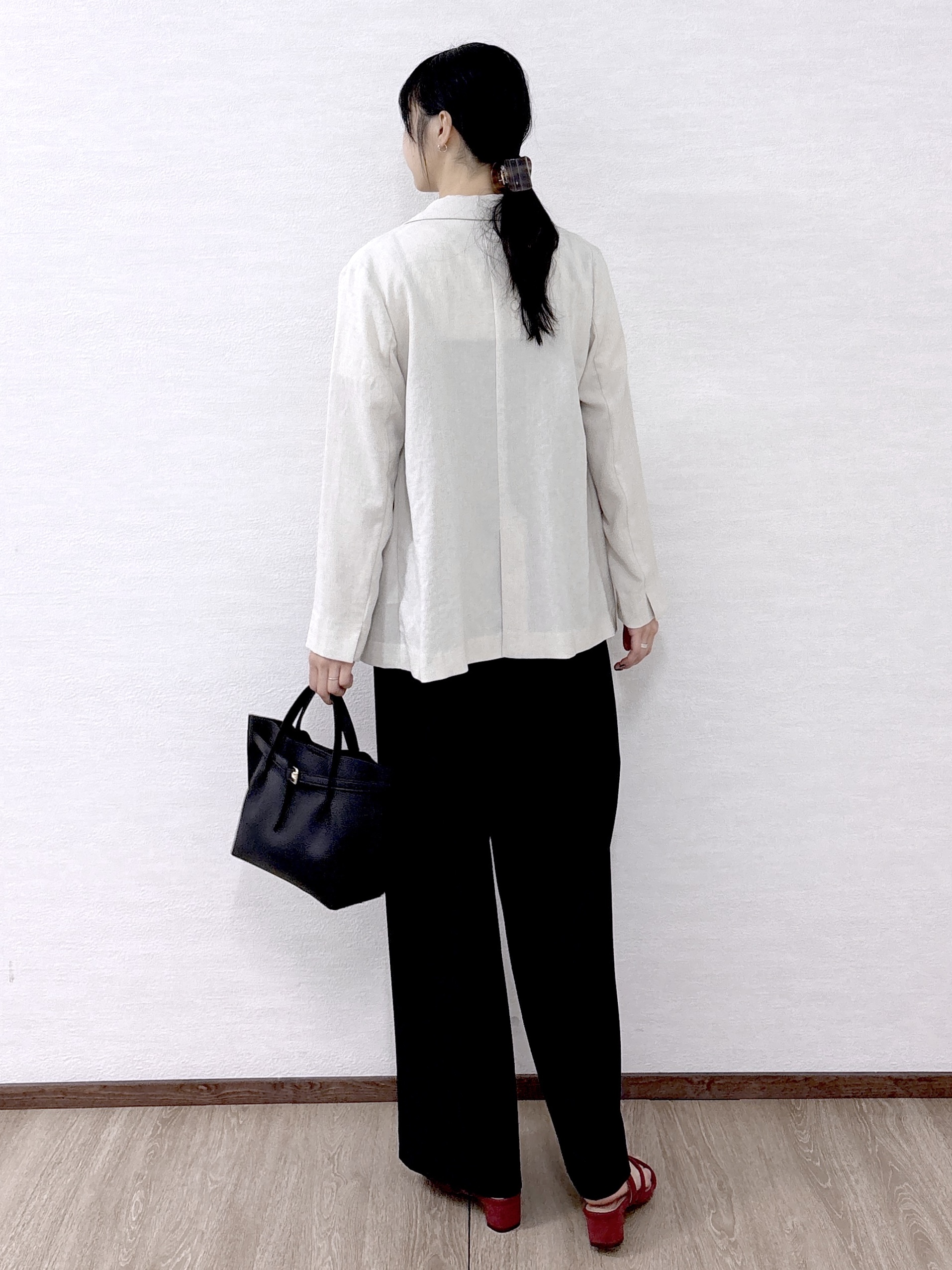 sachikoさんの「OPAQUE.CLIP｜【UV／接触冷感】ダブルブレストジャケット《防シワ加工／洗える》」を使ったコーディネート