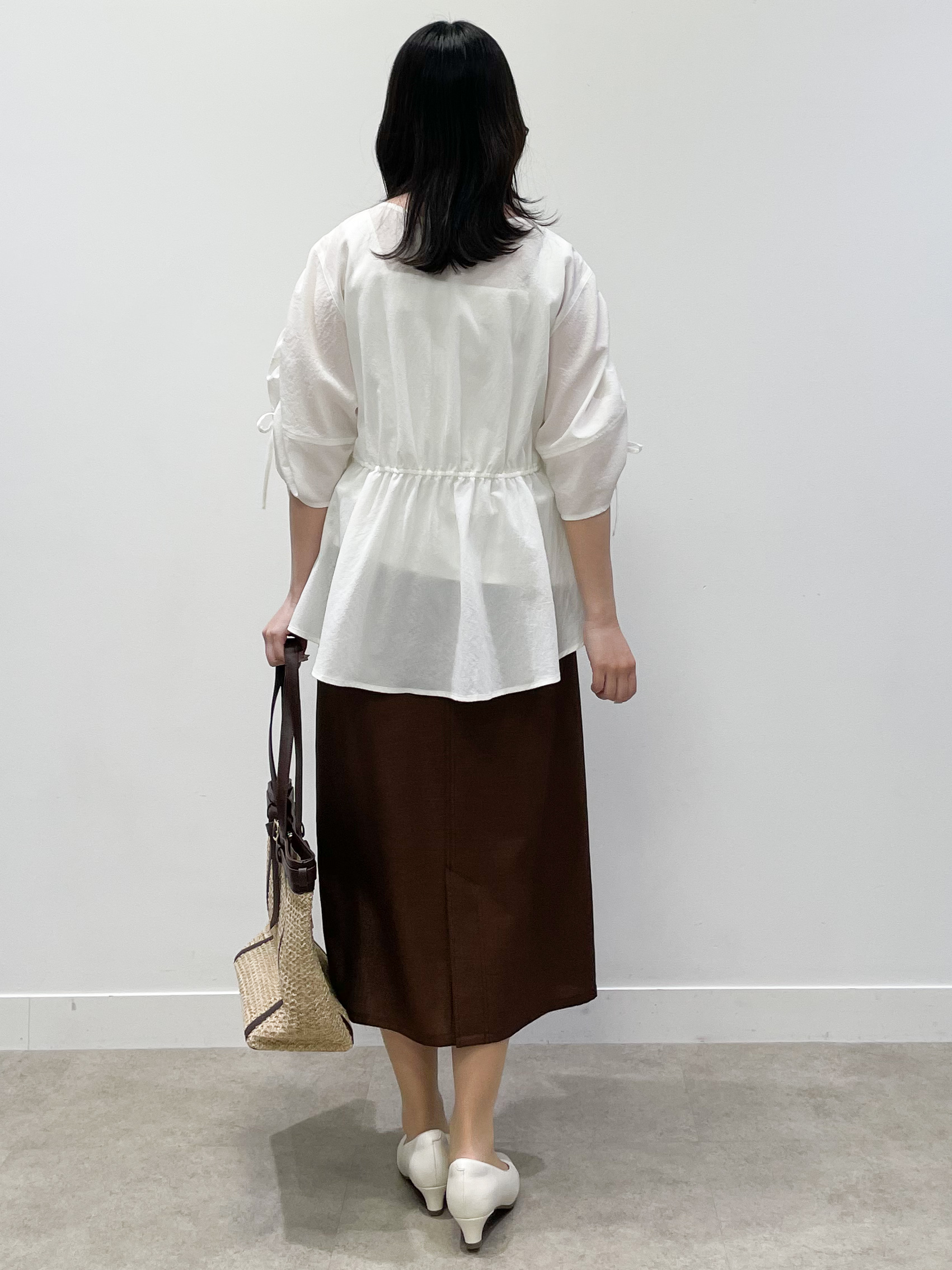 yukariさんの「Reflect｜【マシンウォッシャブル】ウエストギャザーブラウス」を使ったコーディネート
