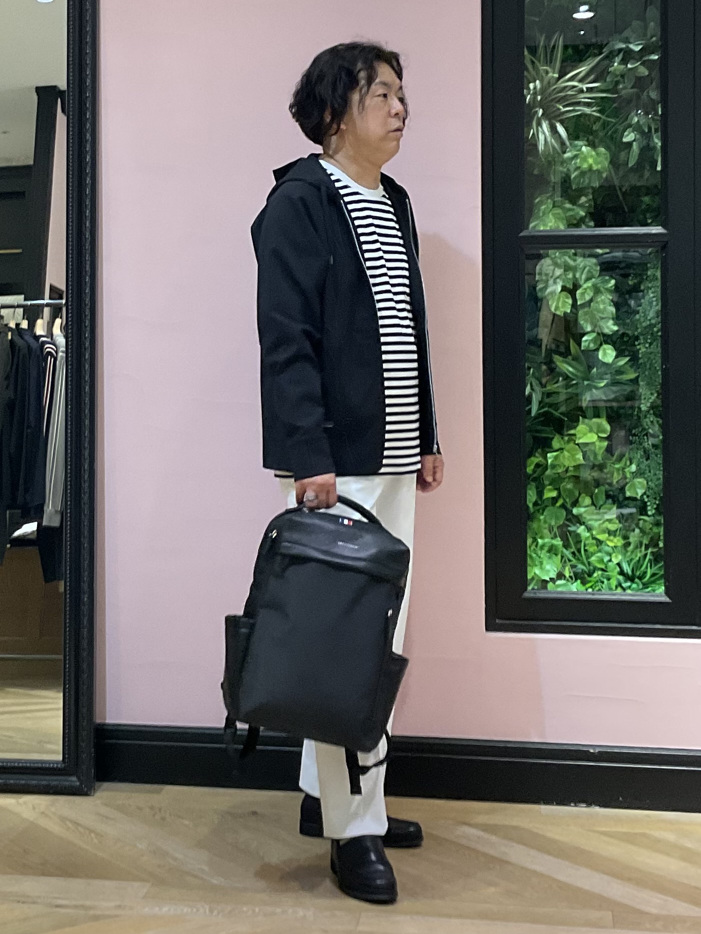 Nagaseさんの「DRESSTERIOR｜【接触冷感／セットアップ可】ドライタッチ ハイカウントジップアップパーカ」を使ったコーディネート