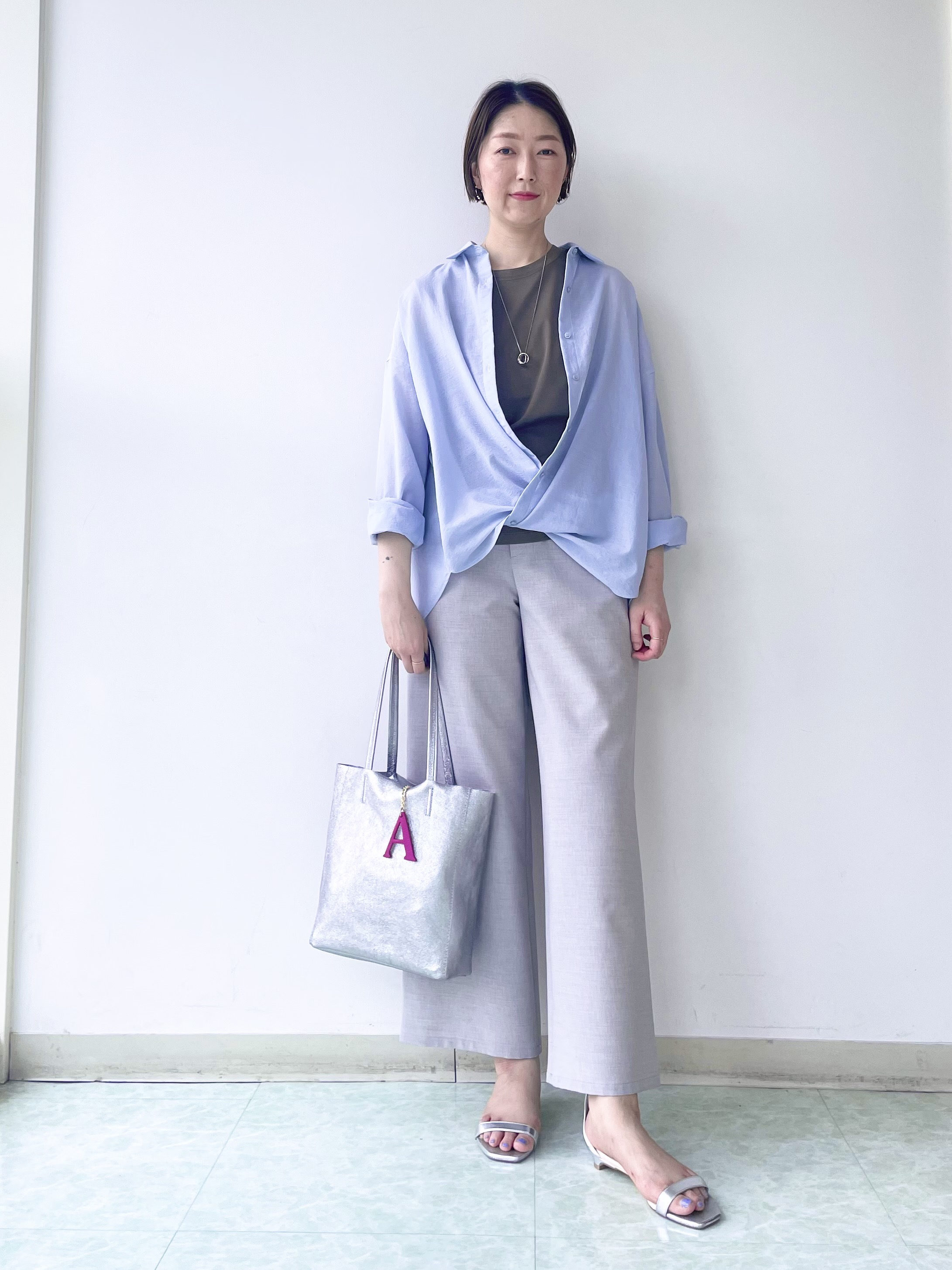 aliceさんの「UNTITLED｜◆【2WAY/マシンウォッシャブル】カシュクールデザインシャツ」を使ったコーディネート