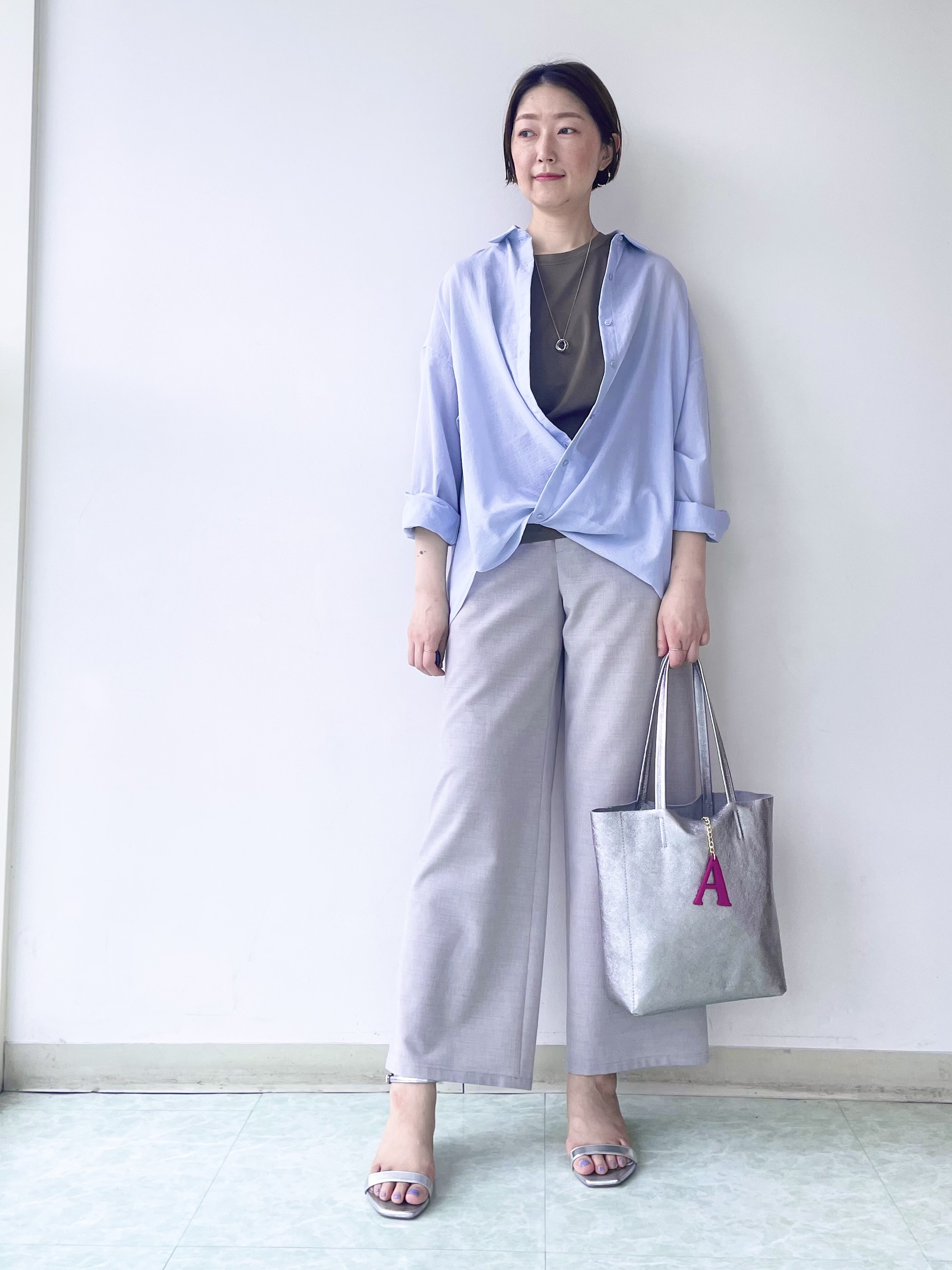 aliceさんの「UNTITLED｜◆【2WAY/マシンウォッシャブル】カシュクールデザインシャツ」を使ったコーディネート