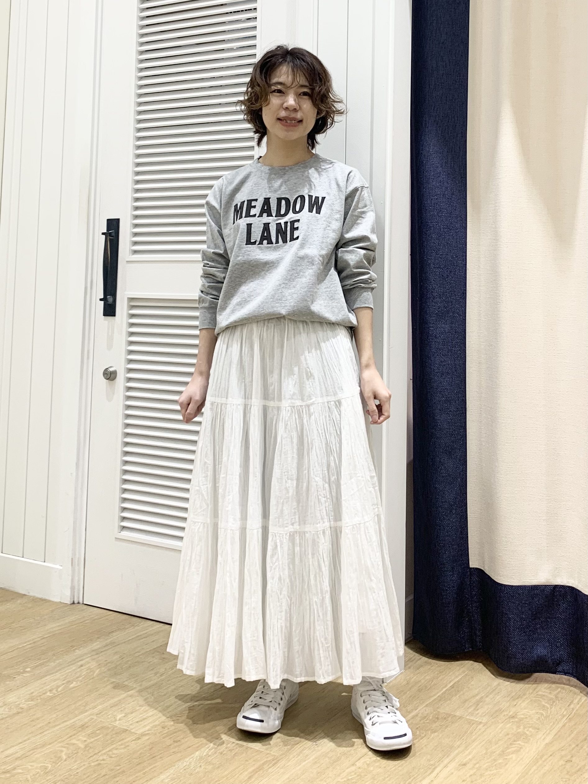IMARIさんの「Dessin｜【洗える】コットンロゴロングTシャツ」を使ったコーディネート