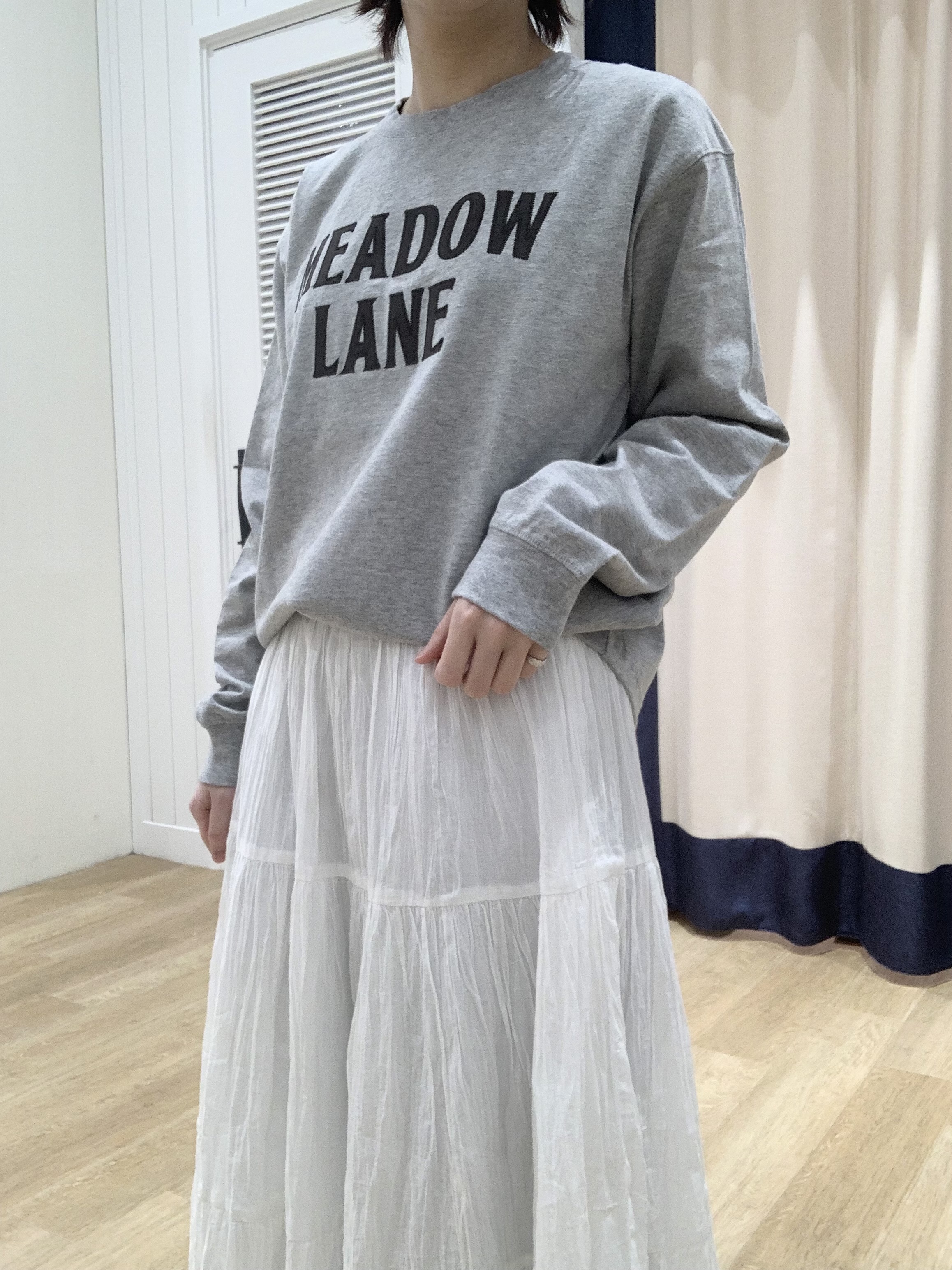 IMARIさんの「Dessin｜【洗える】コットンロゴロングTシャツ」を使ったコーディネート