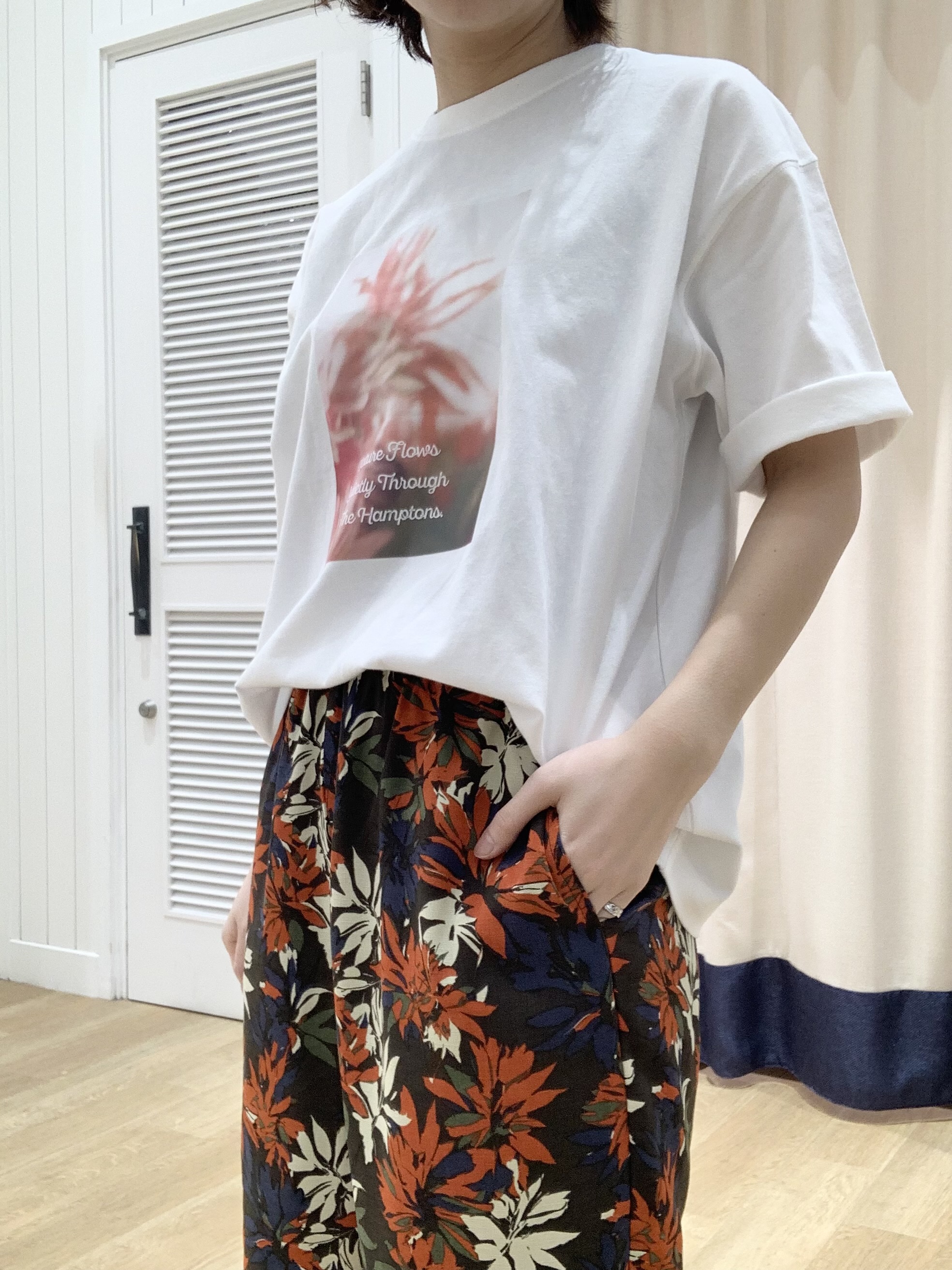 IMARIさんの「Dessin｜【洗える】オーガニック天竺フォトTシャツ」を使ったコーディネート