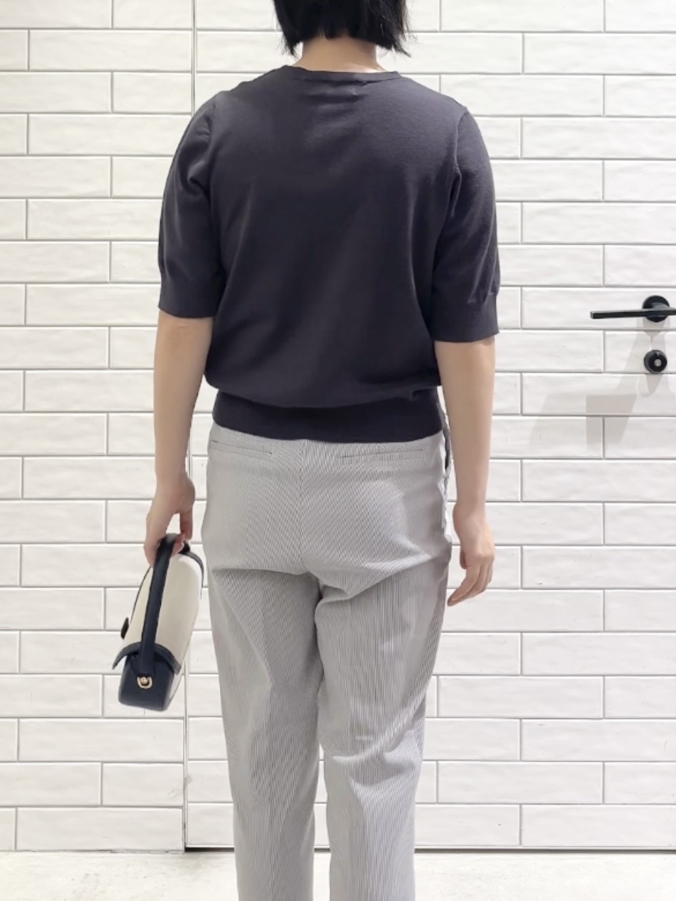 しおりさんの「OPAQUE.CLIP｜ロゴジャカードニット【洗濯機OK】」を使ったコーディネート