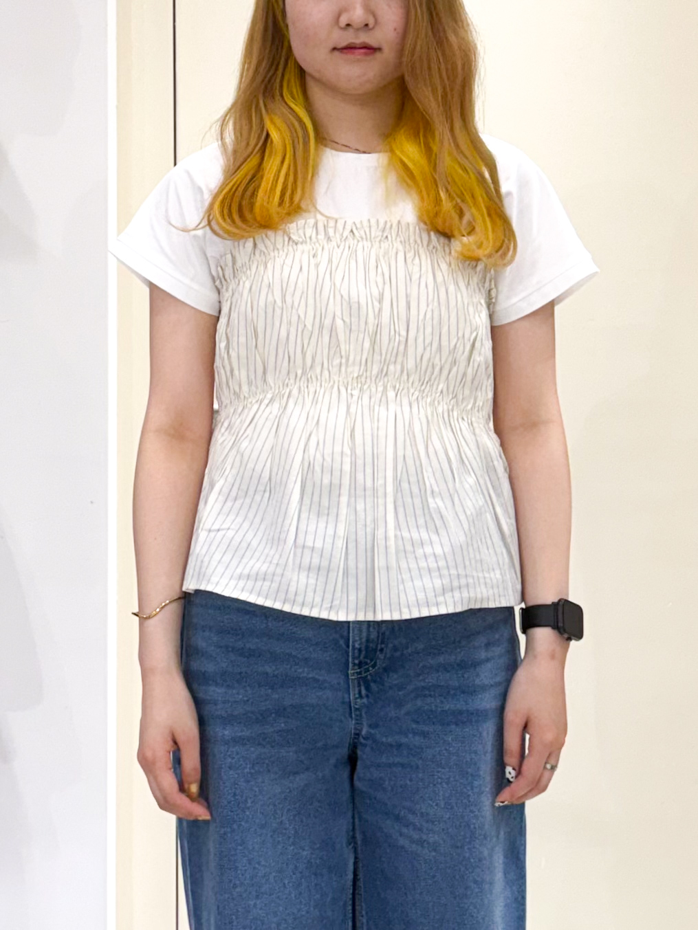 sayaさんの「OPAQUE.CLIP｜ビスチェドッキングTシャツ【洗濯機OK】」を使ったコーディネート