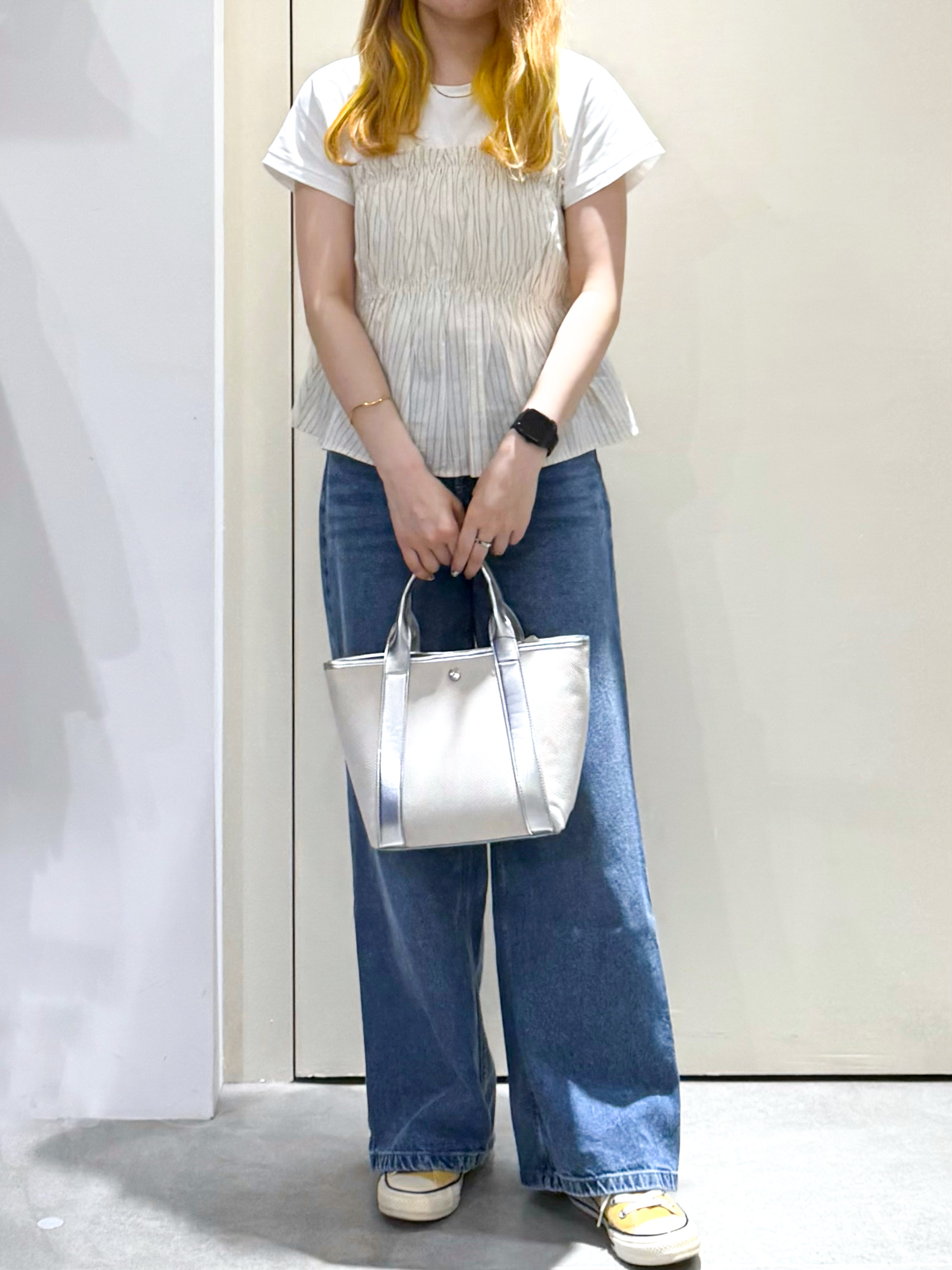 sayaさんの「OPAQUE.CLIP｜ビスチェドッキングTシャツ【洗濯機OK】」を使ったコーディネート
