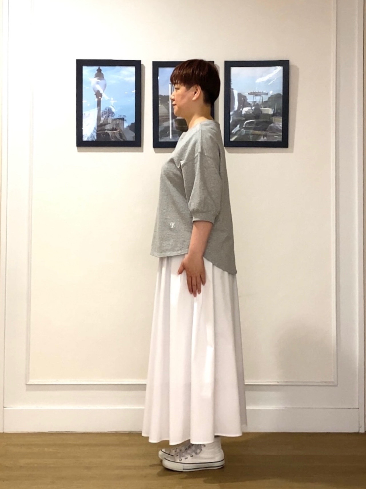Hiroさんの「Dessin｜【洗える】コットンメッシュニットカーディガン」を使ったコーディネート