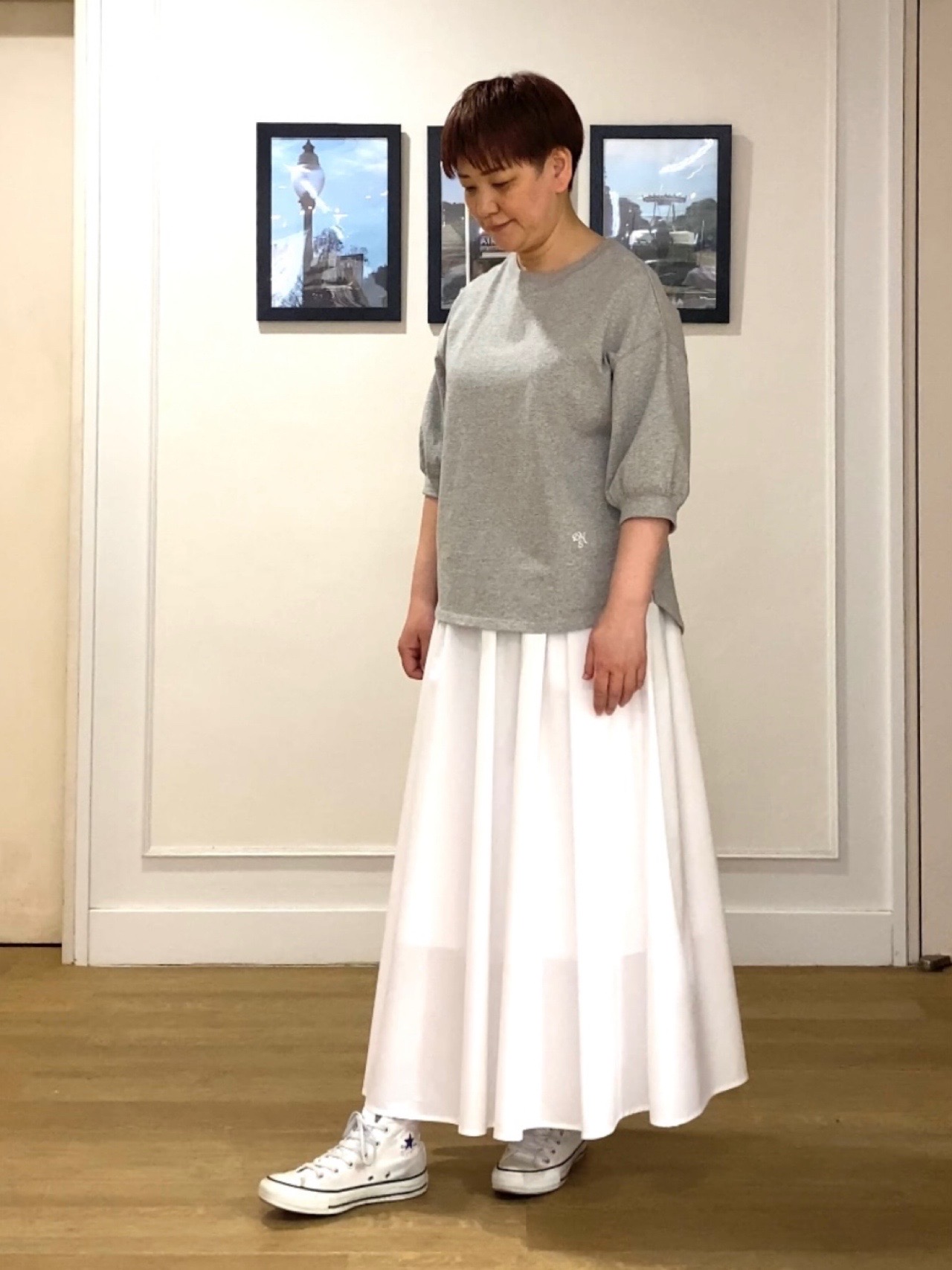 Hiroさんの「Dessin｜【洗える】コットンメッシュニットカーディガン」を使ったコーディネート