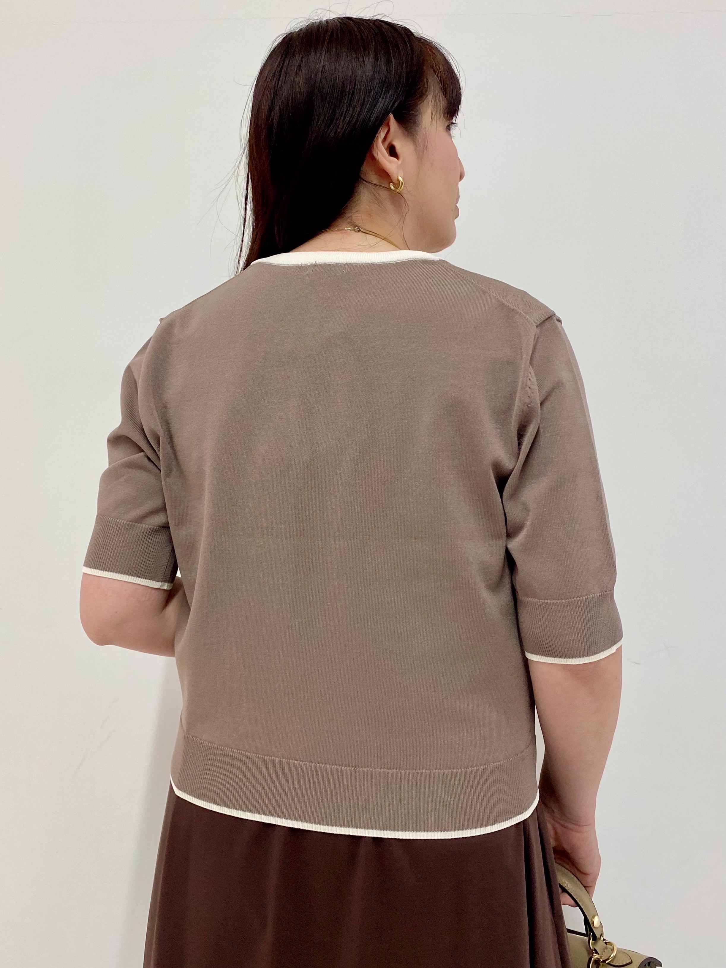 Sawaguchiさんの「DRESSTERIOR｜【接触冷感／抗菌防臭／消臭/ウォッシャブル】アイスクリアコットン フレンチスリーブワンピース」を使ったコーディネート
