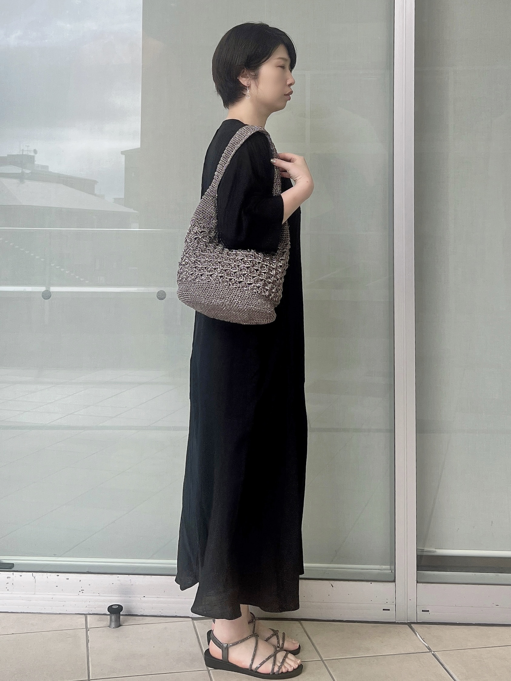 yo-koさんの「OPAQUE.CLIP｜キーネックロングワンピース【洗える】」を使ったコーディネート