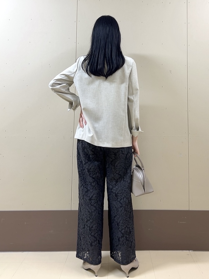sechiさんの「UNTITLED｜◆【さらりと快適/セットアップ可/UV/接触冷感】スラブカラーレスジャケット」を使ったコーディネート