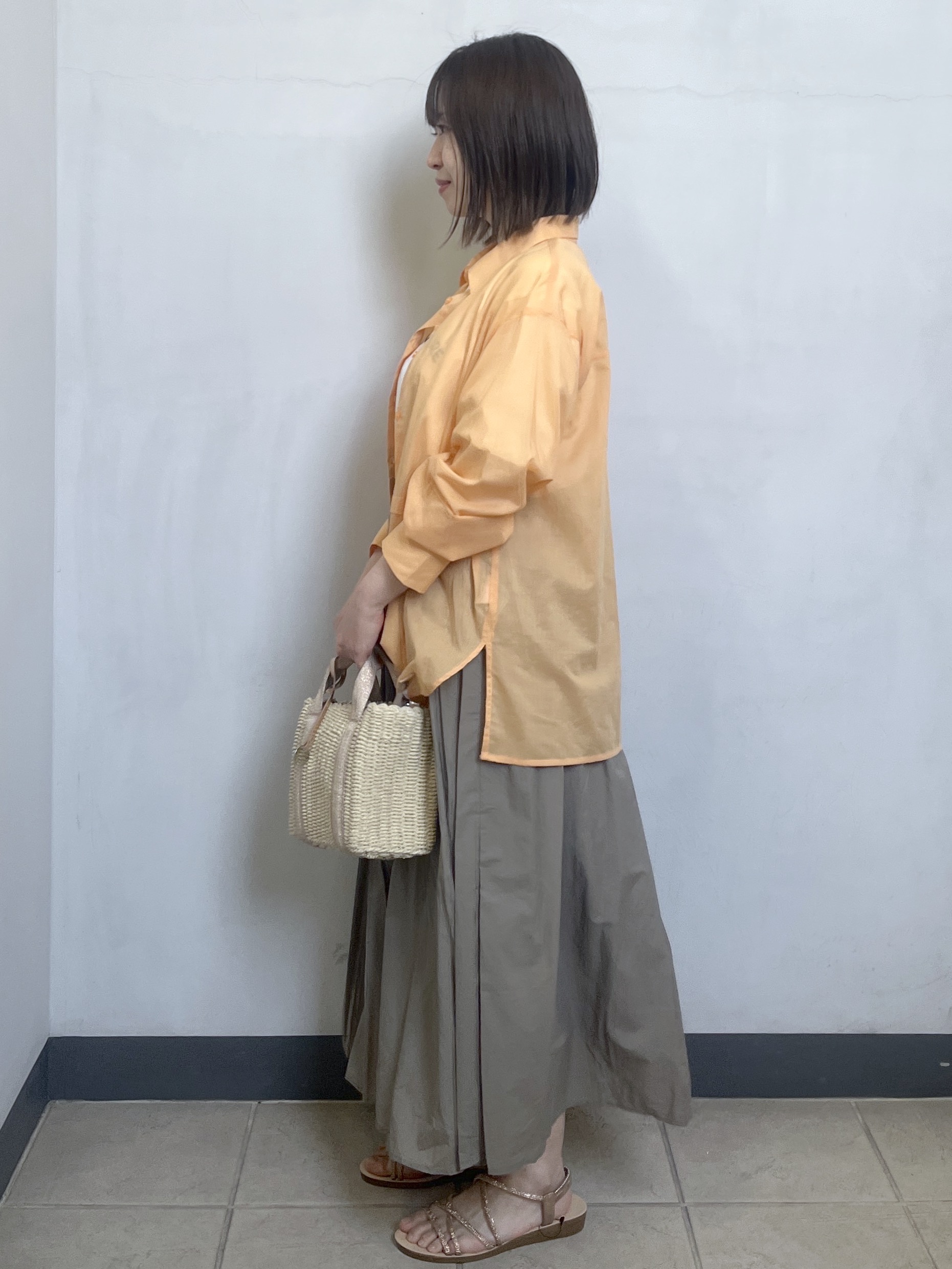 mikiさんの「OPAQUE.CLIP｜シアーローンシャツ【洗濯機OK】」を使ったコーディネート