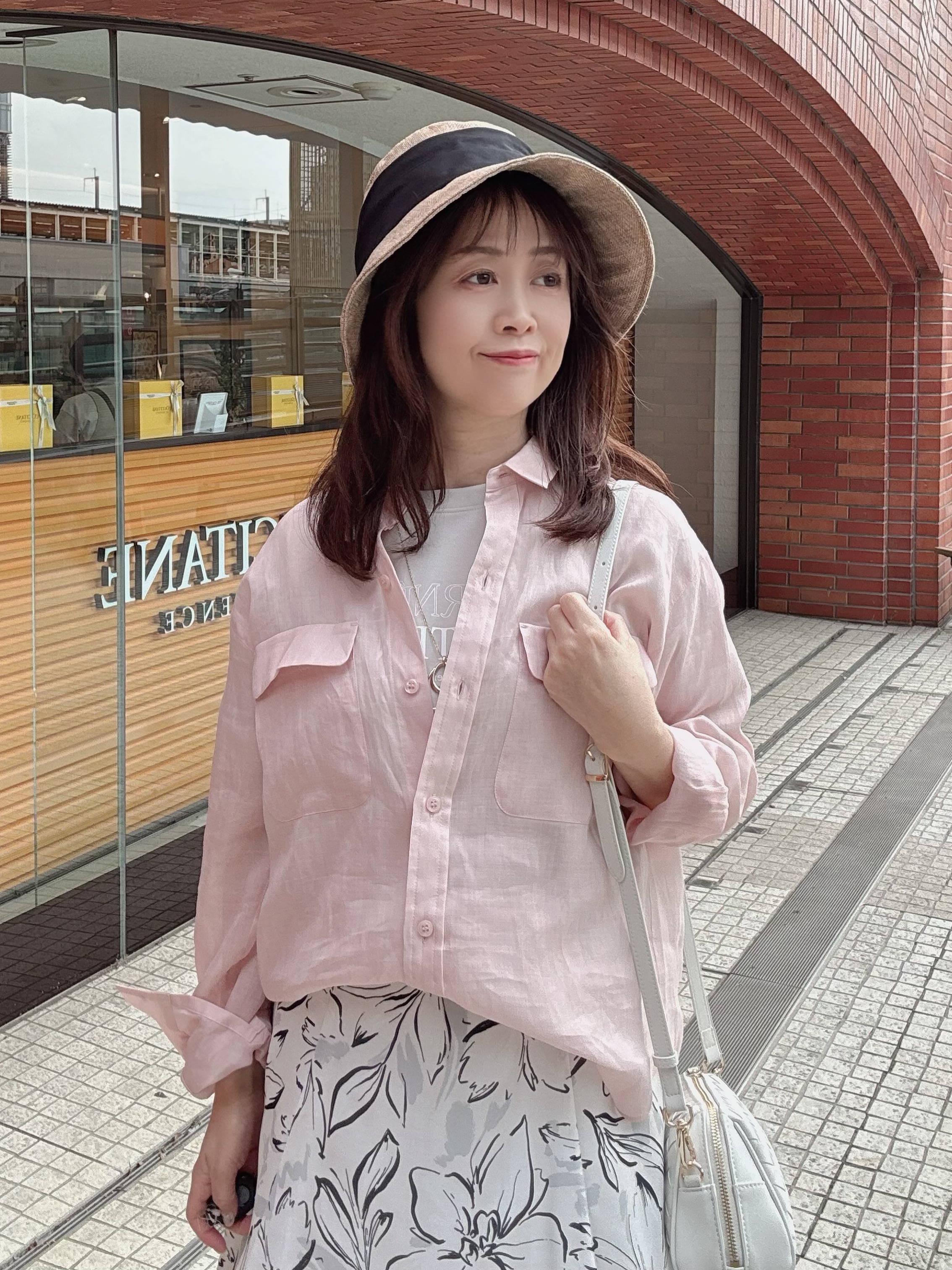 makiさんの「UNTITLED｜【接触冷感】ドライタッチシャツ」を使ったコーディネート